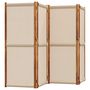 Voir la diapositive 3 : VIDAXL Cloison de separation 4 panneaux taupe 280x180 cm