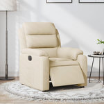 VIDAXL Fauteuil inclinable electrique Creme Tissu
