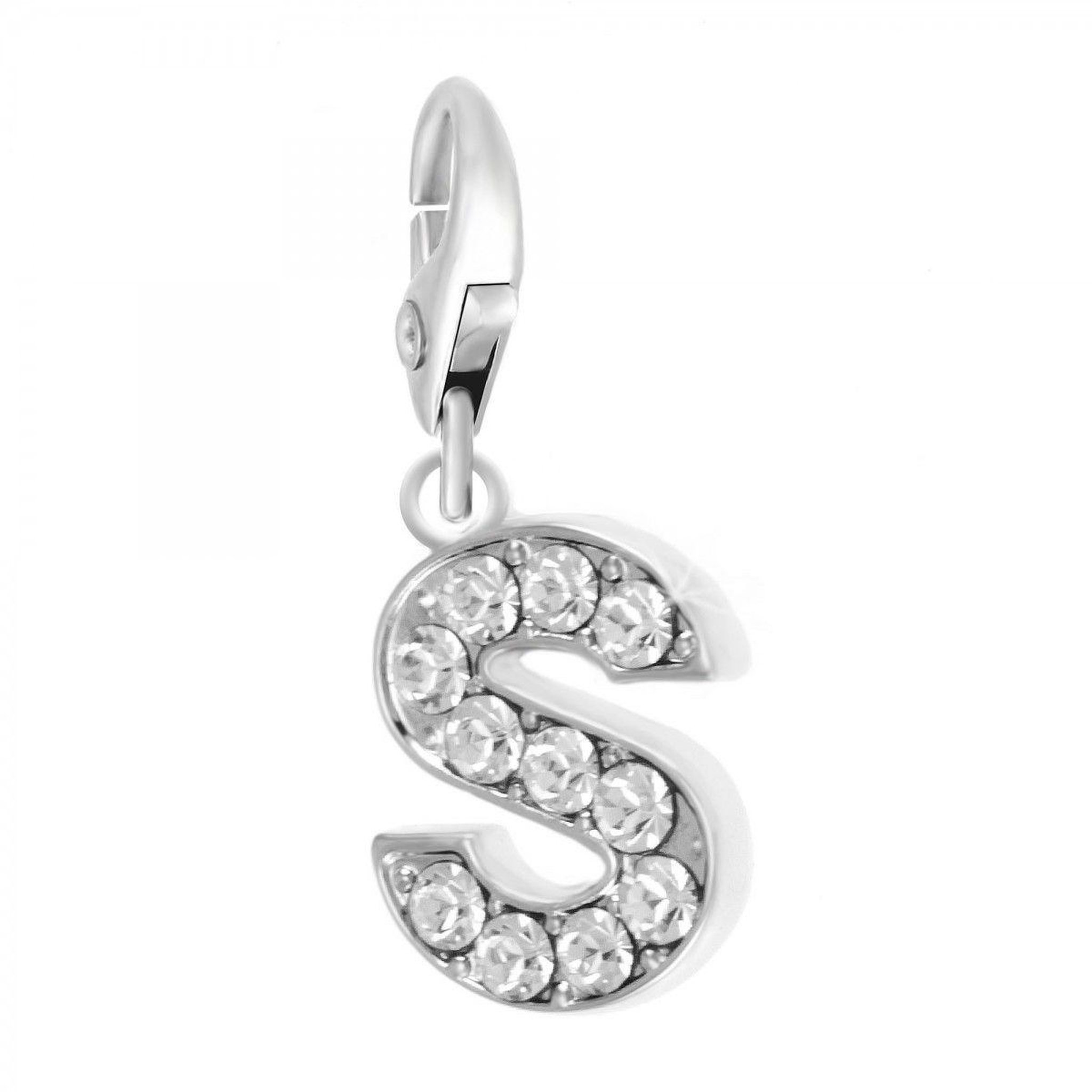 SC CRYSTAL Charm Lettre S SC Crystal orné de Cristaux scintillants