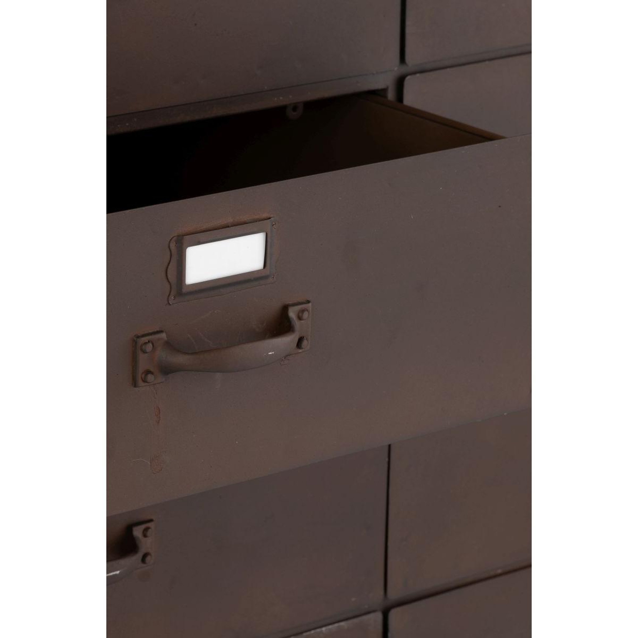 Voir la diapositive 6 : J-LINE Meuble de Rangement en Métal  Bade  125cm Marron