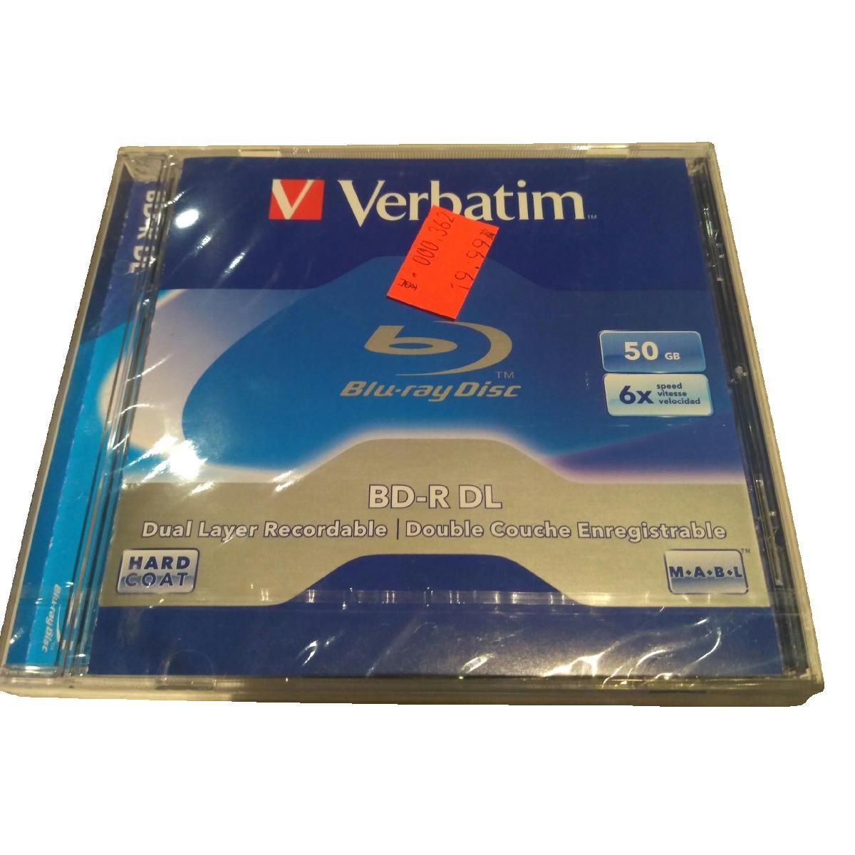Verbatim Disque Blu-ray Verbatim BD-R DL Double couche 50 Go