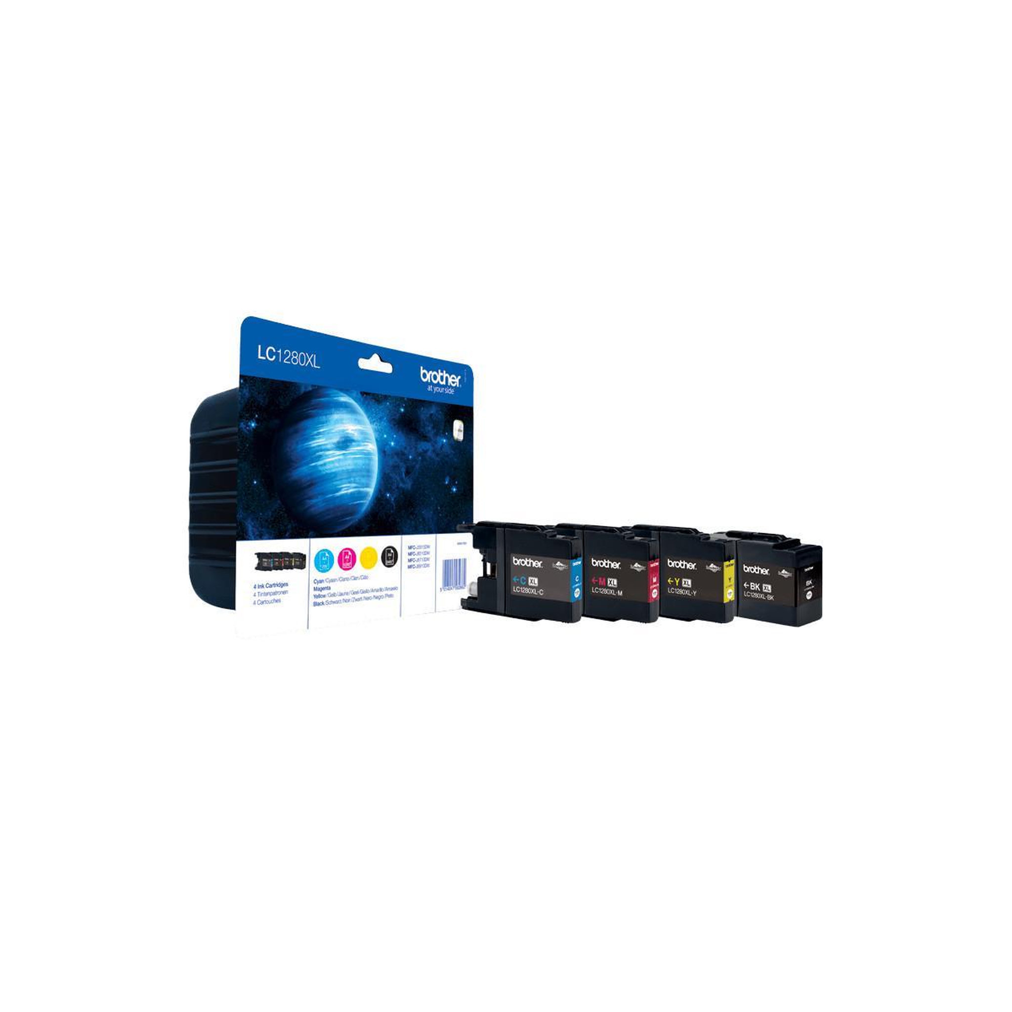 Voir la diapositive 2 : Brother Pack de cartouches d'encre Brother LC1280XL - Multipack haute capacité - Noir, Cyan, Magenta, Jaune