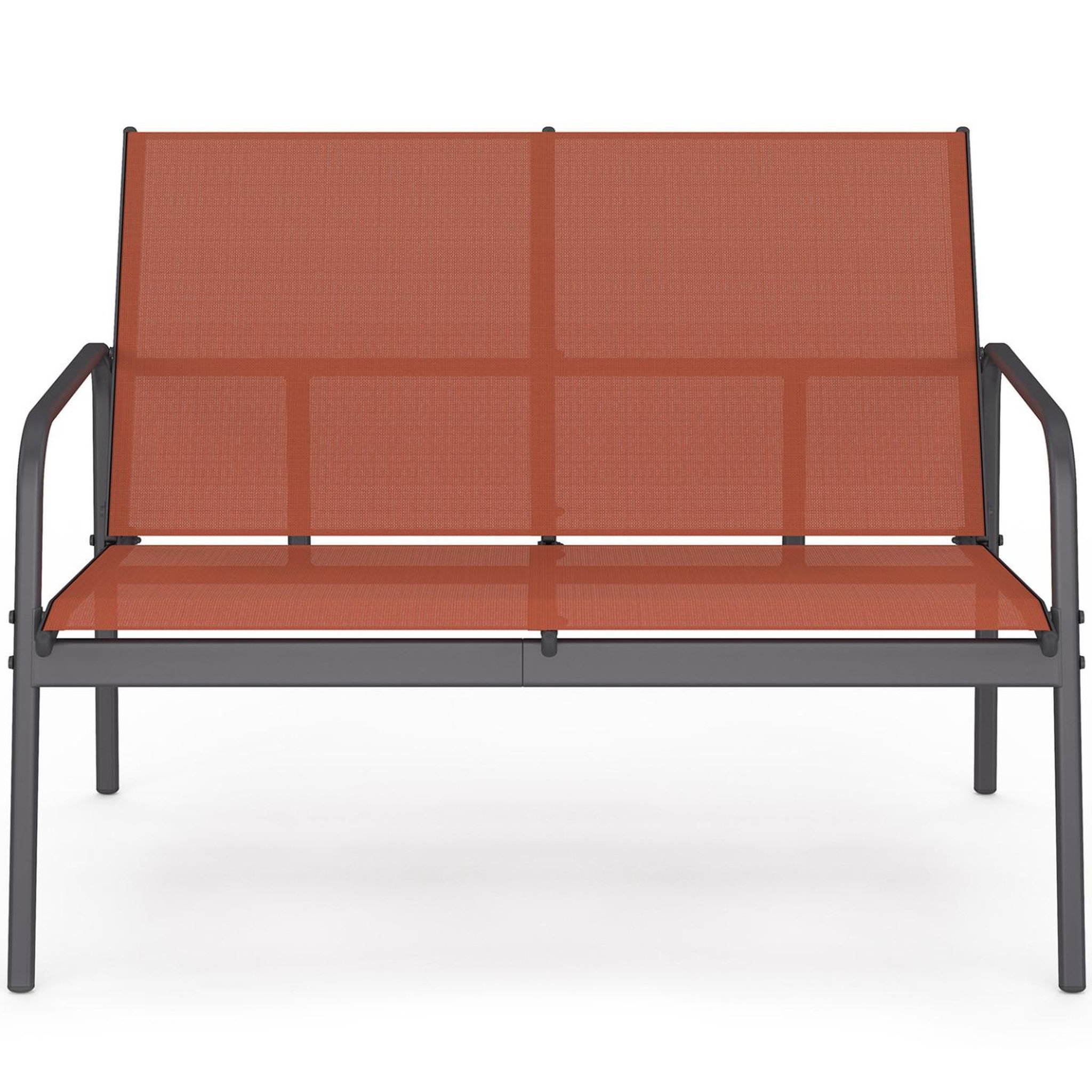 Voir la diapositive 3 : ID MARKET Salon de jardin bas tolede 4 places avec canapé, fauteuils et table terracotta