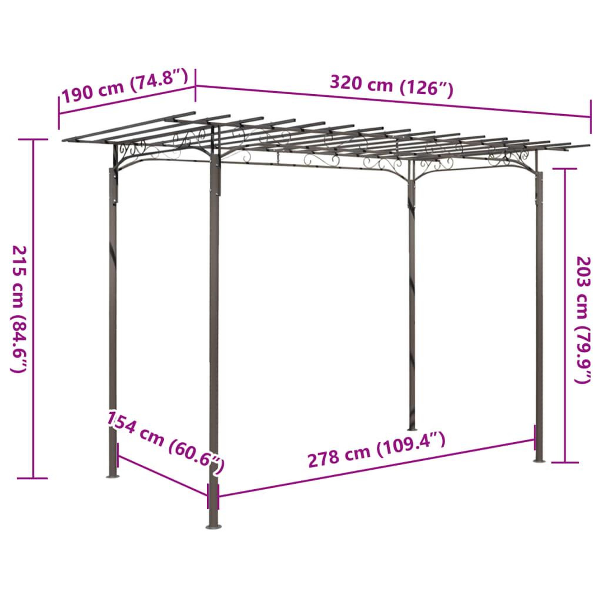 Voir la diapositive 5 : VIDAXL Voute de jardin de decoration pour rosiers