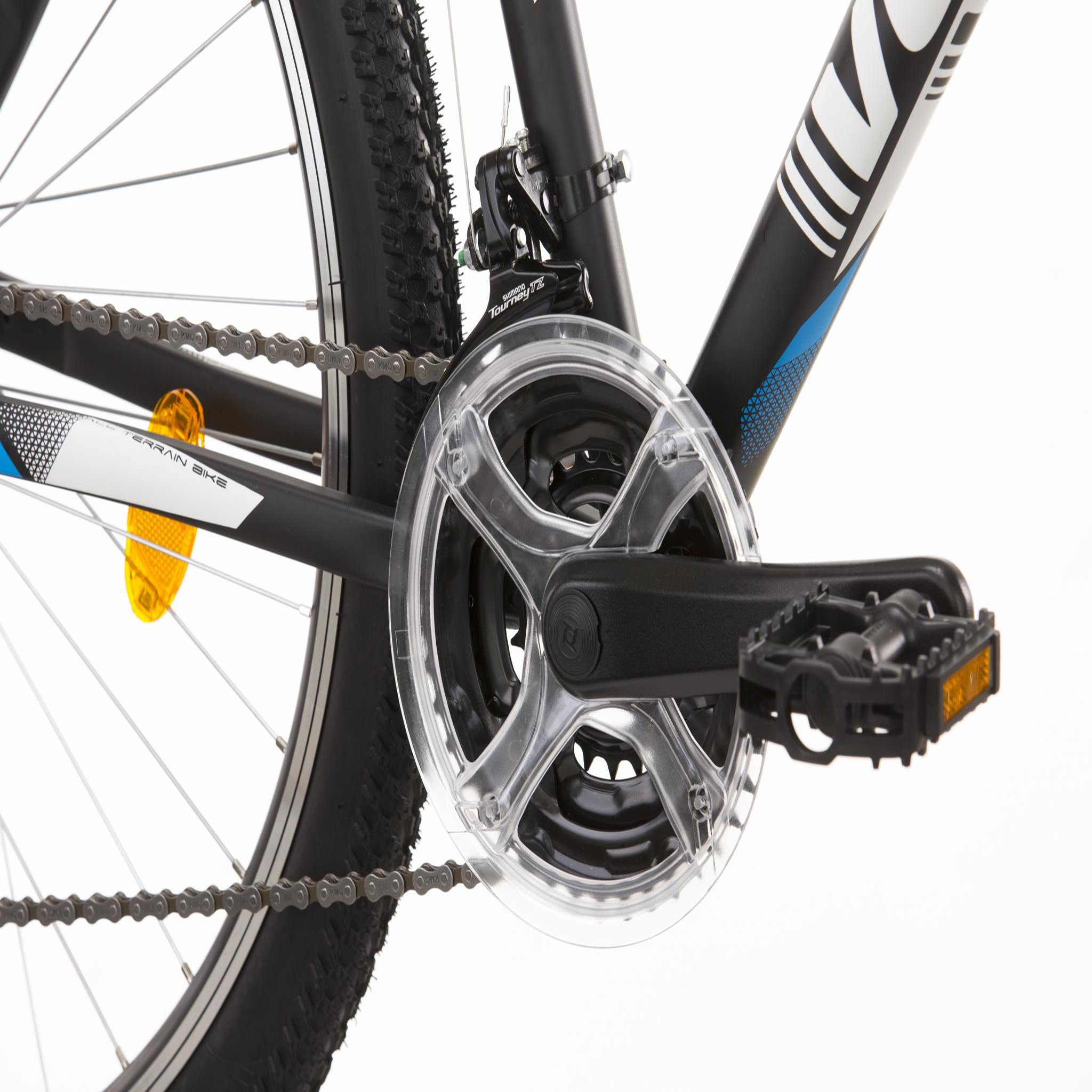 Voir la diapositive 2 : VTT 27.5'' Cadre Aluminium - Fourche Télescopique - 21 Vitesses avec équipement Shimano ( Dérailleurs, roue libre et poignées )