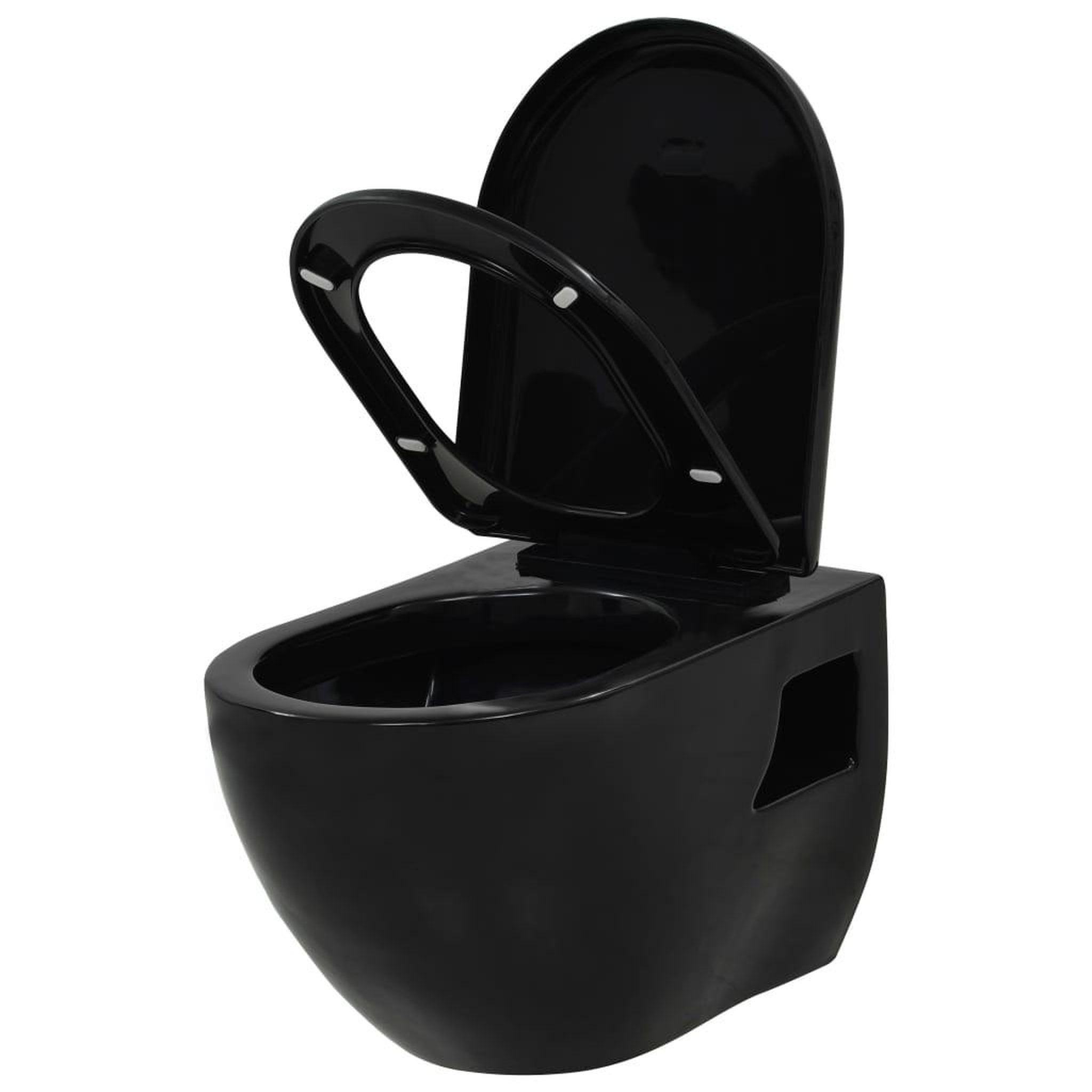 Voir la diapositive 3 : VIDAXL Toilette suspendue au mur avec reservoir cache Ceramique Noir