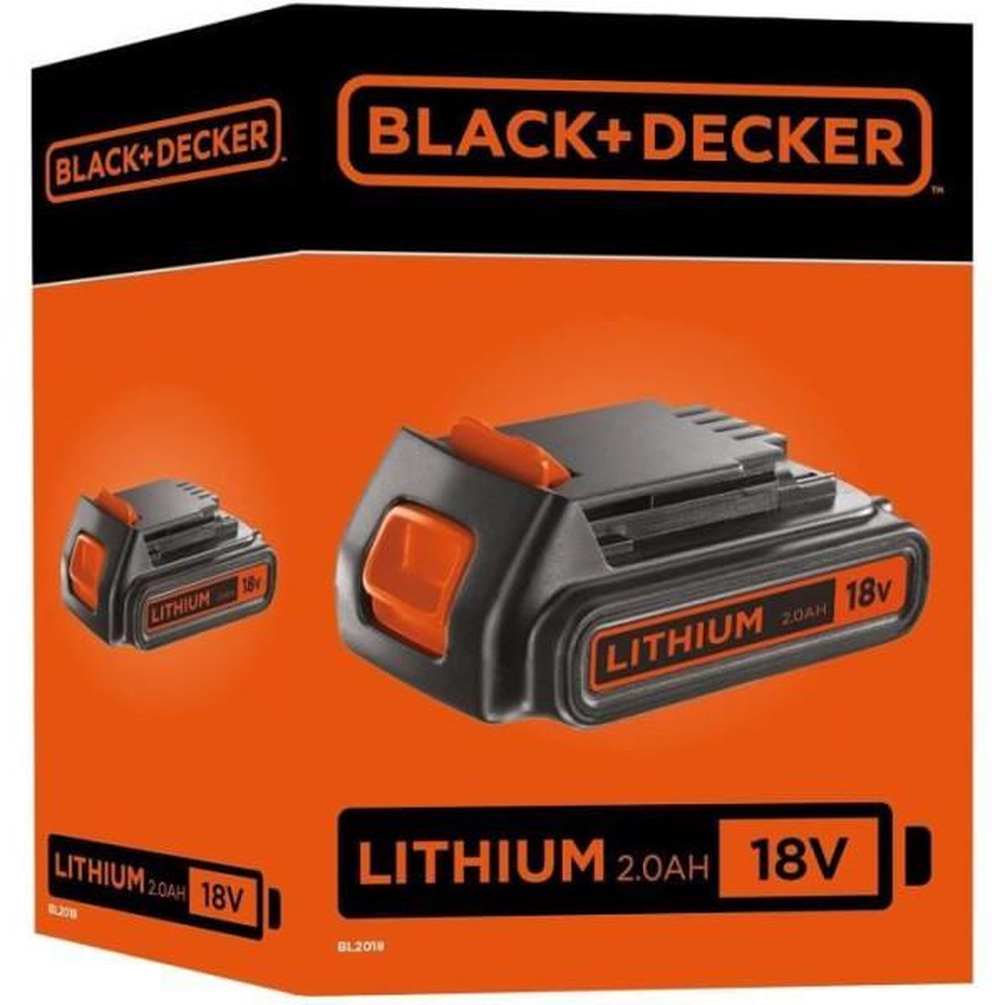 Voir la diapositive 3 : Black et Decker Batterie Lithium 18V BLACK+DECKER 2,0 Ah - BL2018-XJ
