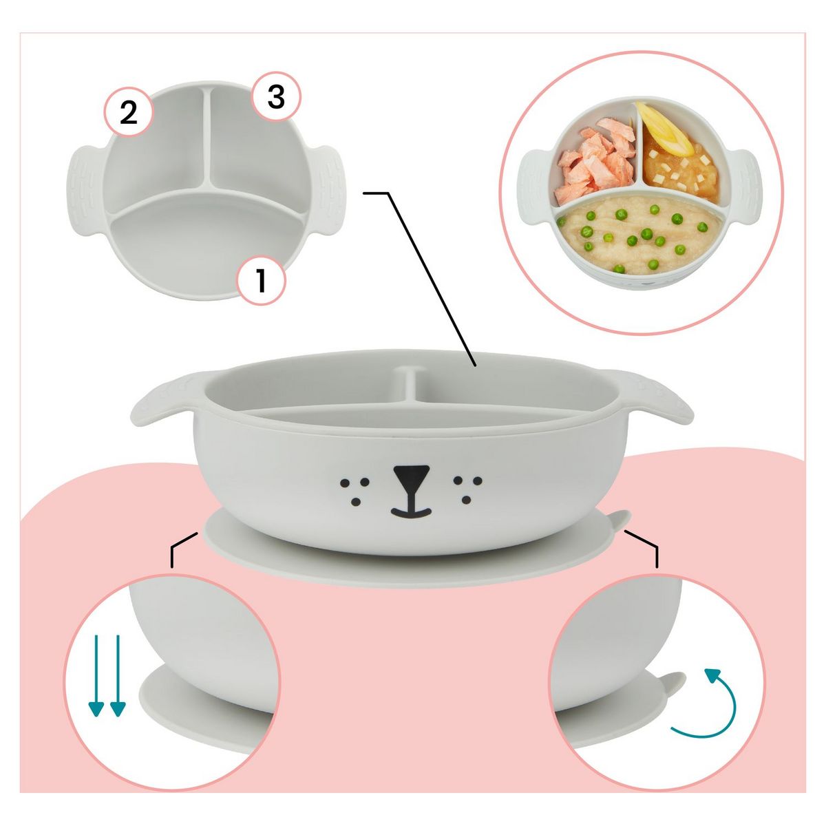 BABYMOOV Kit  repas LEARN'ISY 4 pièces