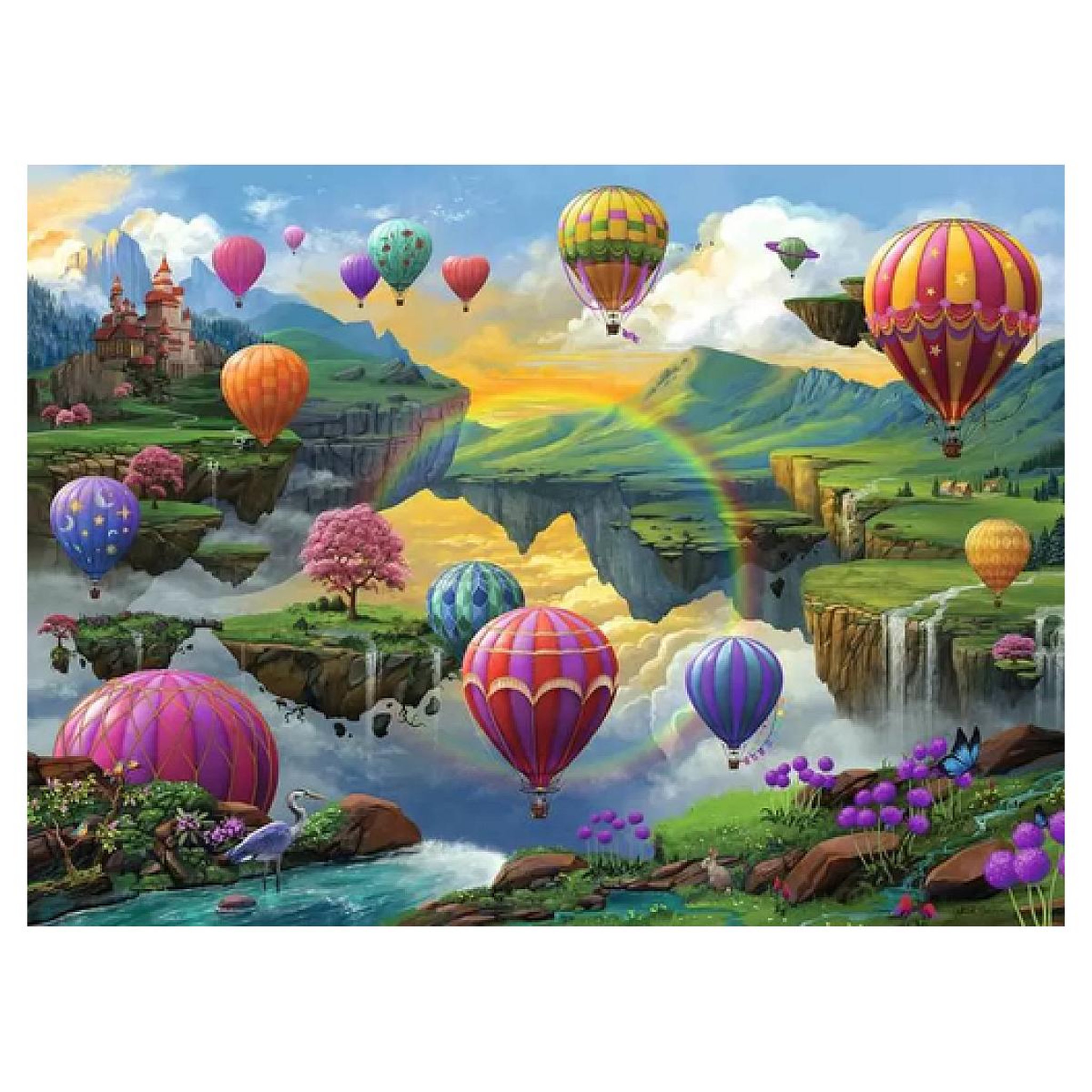 Voir la diapositive 2 : RAVENSBURGER Puzzle La vallee des Montgolfieres 500p