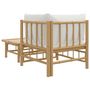 Voir la diapositive 5 : VIDAXL Salon de jardin 2 pcs avec coussins blanc creme bambou