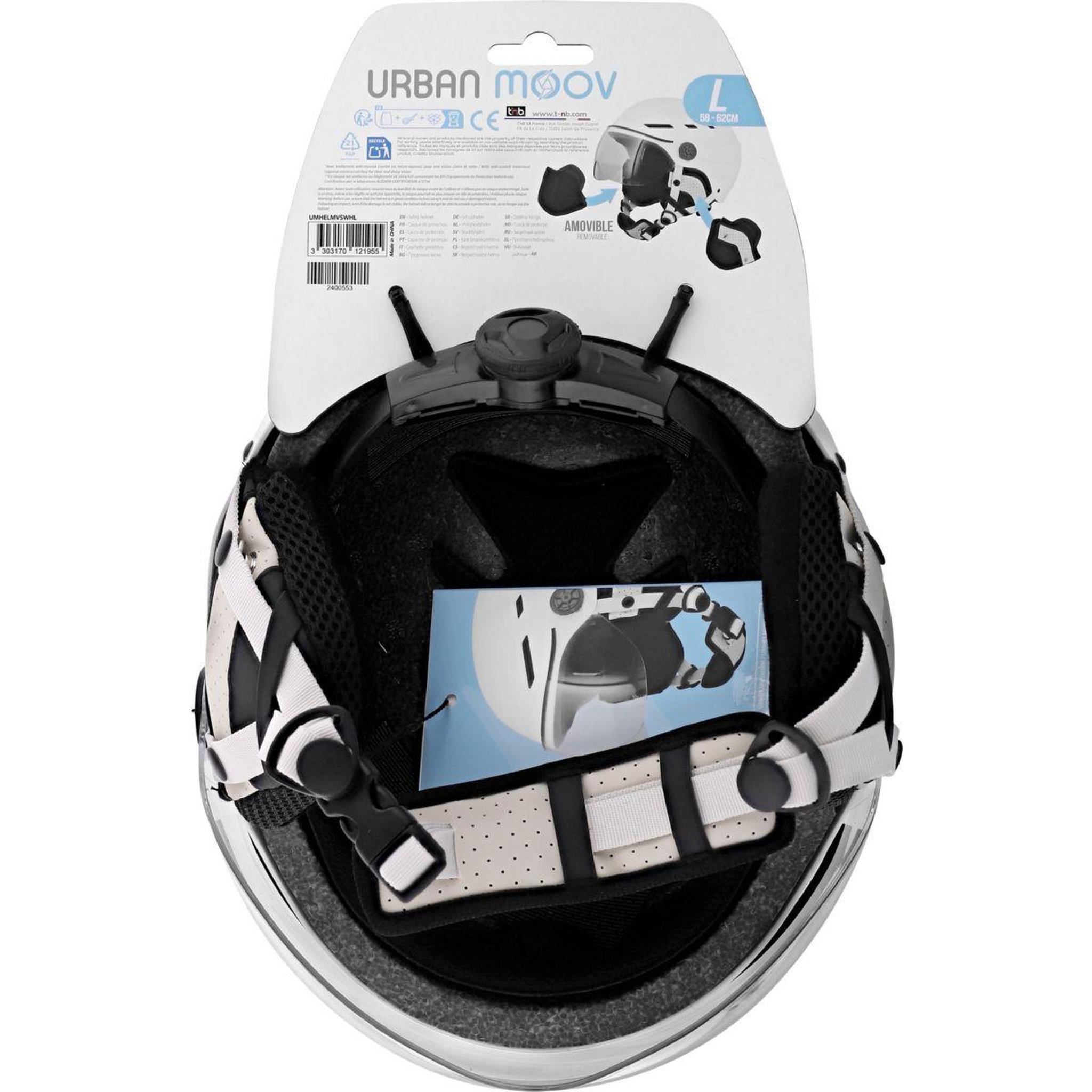 Voir la diapositive 5 : TNB Casque Taille L - Blanc