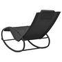 Voir la diapositive 5 : VIDAXL Chaise longue avec oreiller acier et textilène noir