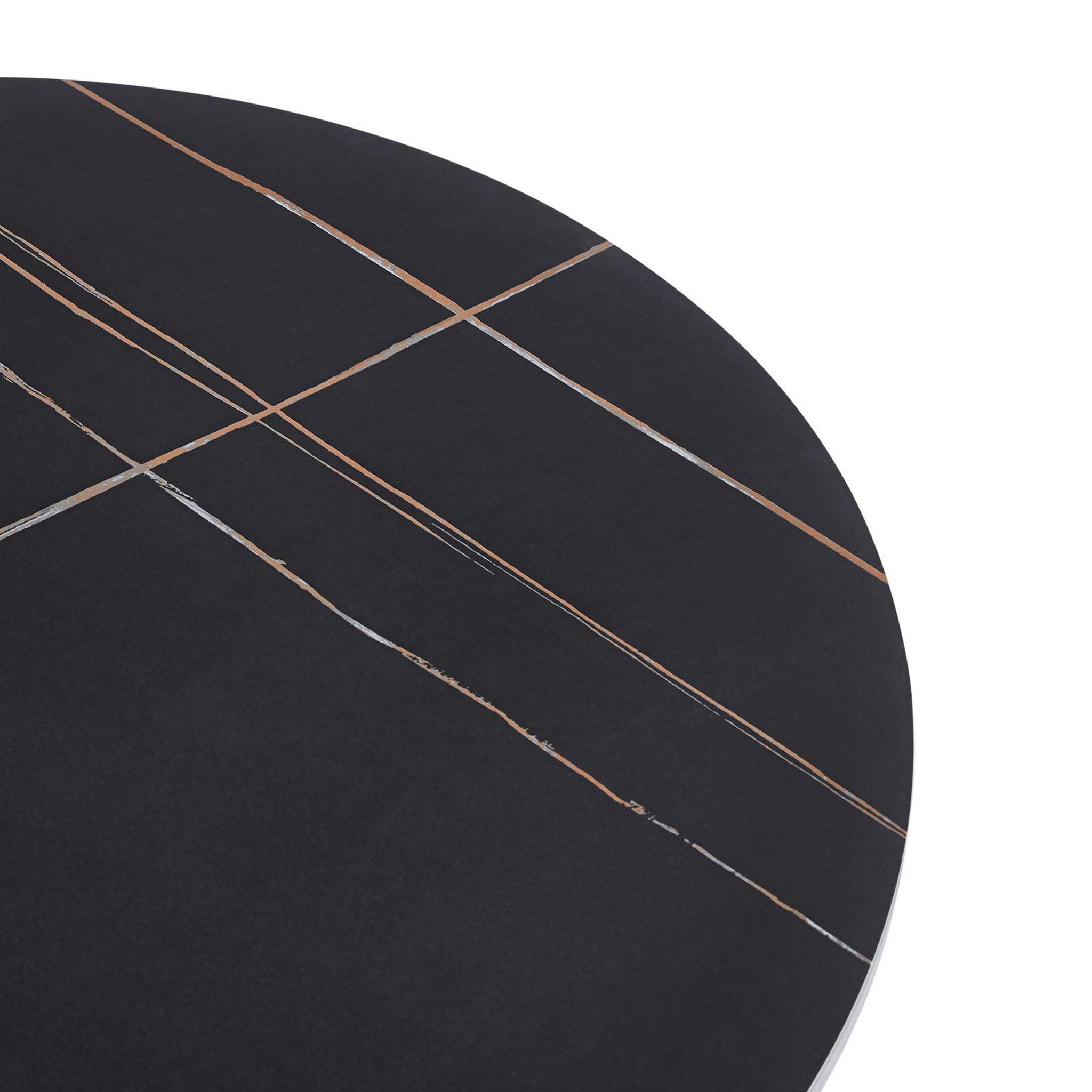 Voir la diapositive 3 : IDIMEX Table à manger ronde loire ø 80 cm en céramique