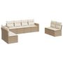 Voir la diapositive 2 : VIDAXL Salon de jardin avec coussins 8 pcs beige resine tressee