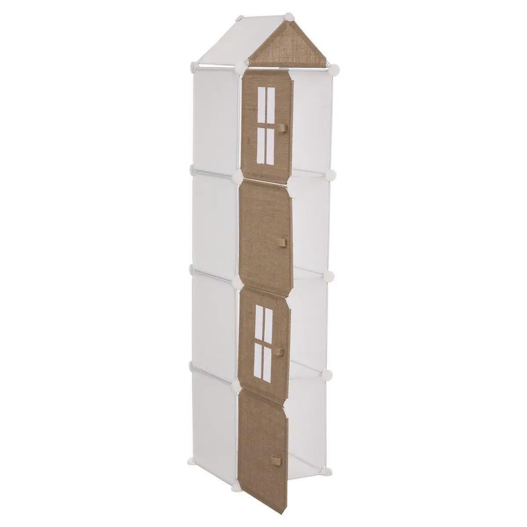 Voir la diapositive 2 : Atmosphera Kids Rangement enfant  colonne jute  140cm beige