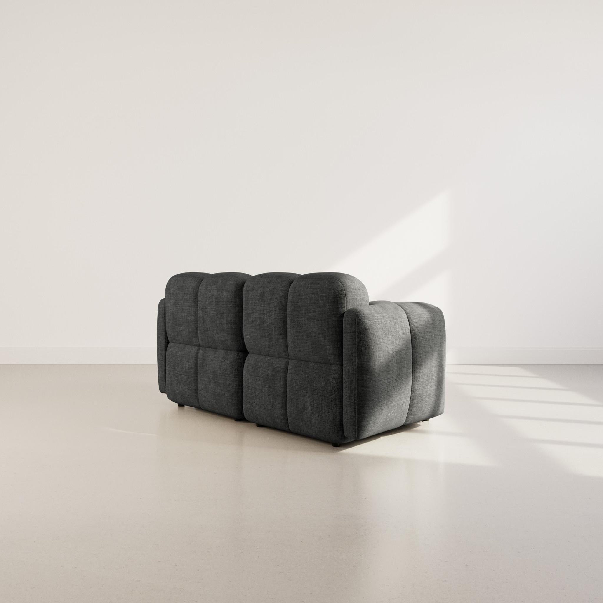 Voir la diapositive 5 : BEST MOBILIER Grace - canapé modulable 2 places en velours texturé