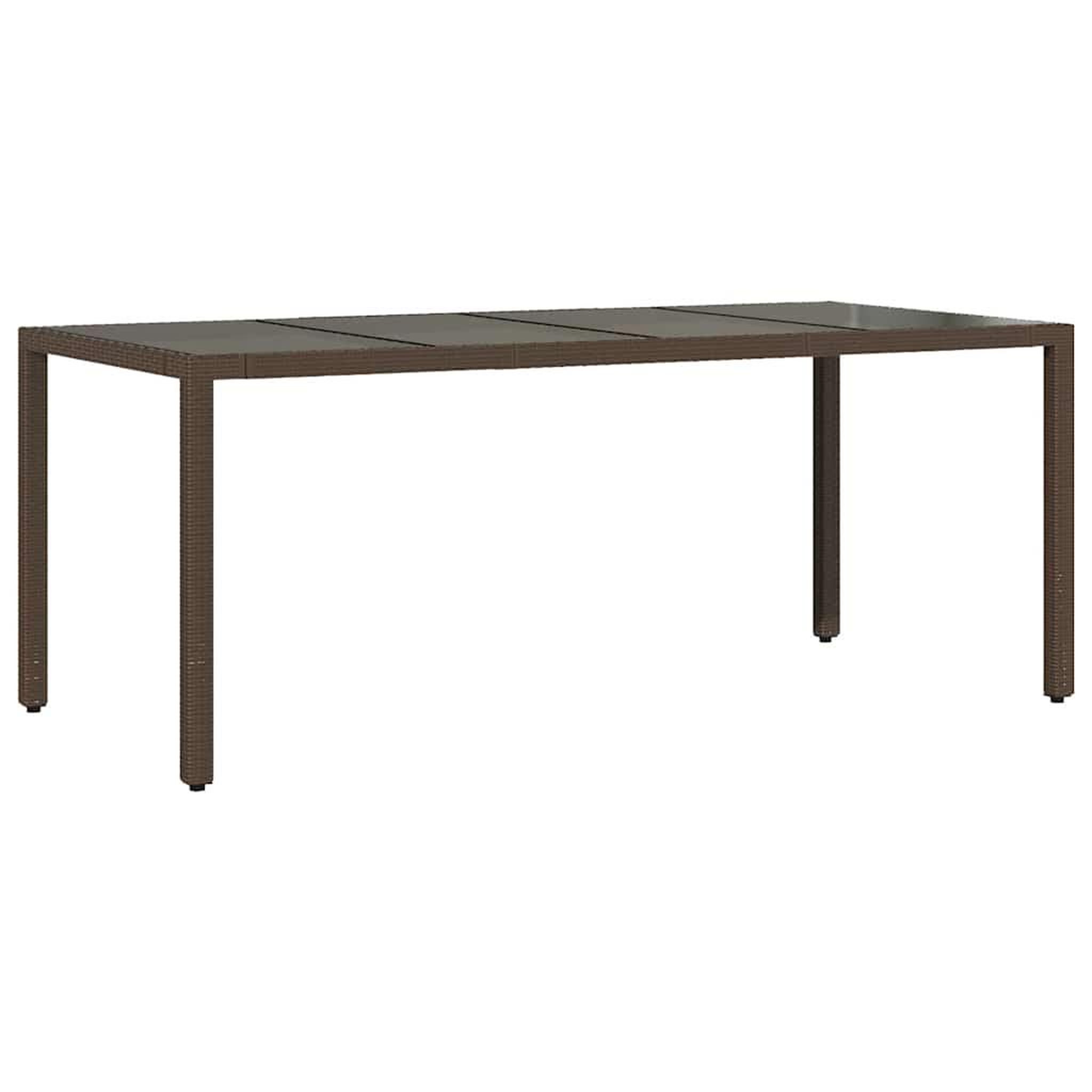 Voir la diapositive 4 : VIDAXL Ensemble de bistro de jardin 7 pcs coussins marron poly rotin