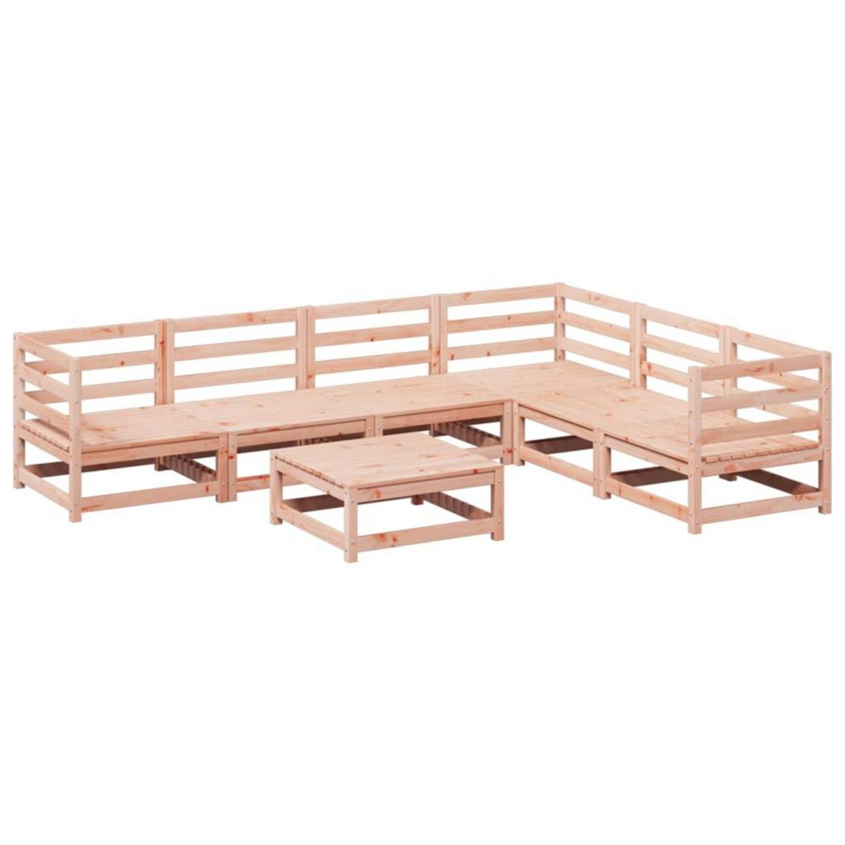 VIDAXL Salon de jardin 7 pcs bois massif sapin de douglas