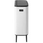 Voir la diapositive 2 : BRABANTIA Poubelle de cuisine tri sélectif Bo Touch Bin Hi 2x30L Blanc