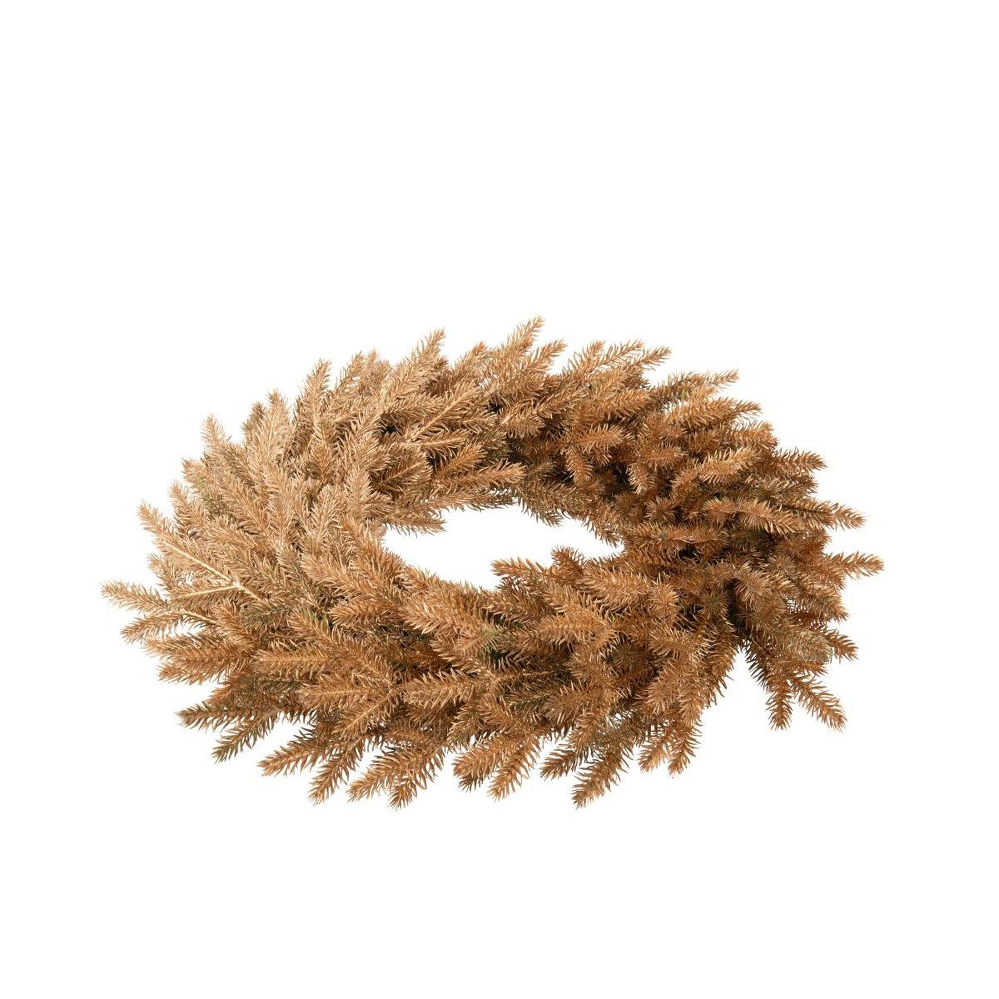 Voir la diapositive 2 : J-LINE Couronne de noël  joaquin  50cm doré