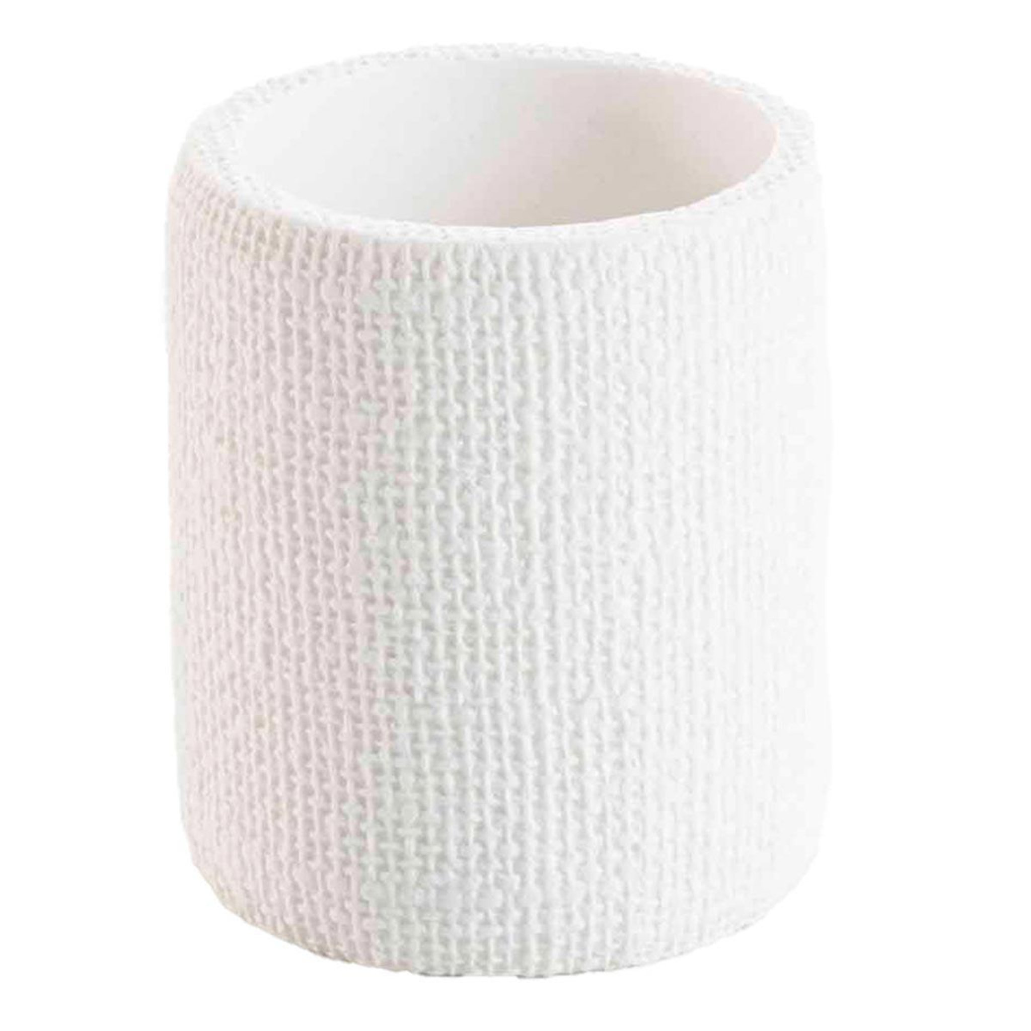 Douceur d'Intérieur Gobelet effet tissé  spa  9cm blanc