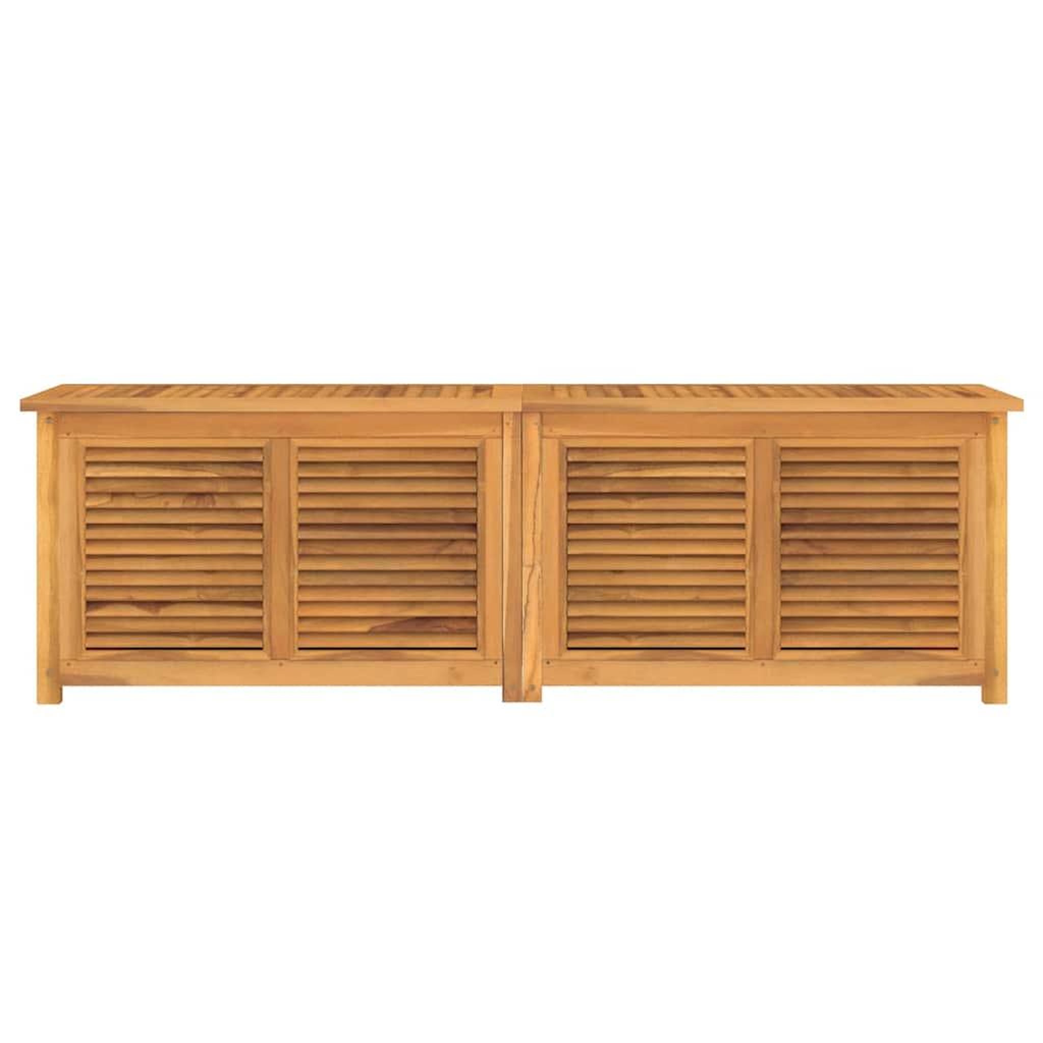 Voir la diapositive 3 : VIDAXL Boîte de rangement jardin et sac 175x50x55 cm bois massif teck