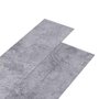 VIDAXL Planches de plancher PVC 4,46 m^2 3 mm Autoadhesif Gris ciment