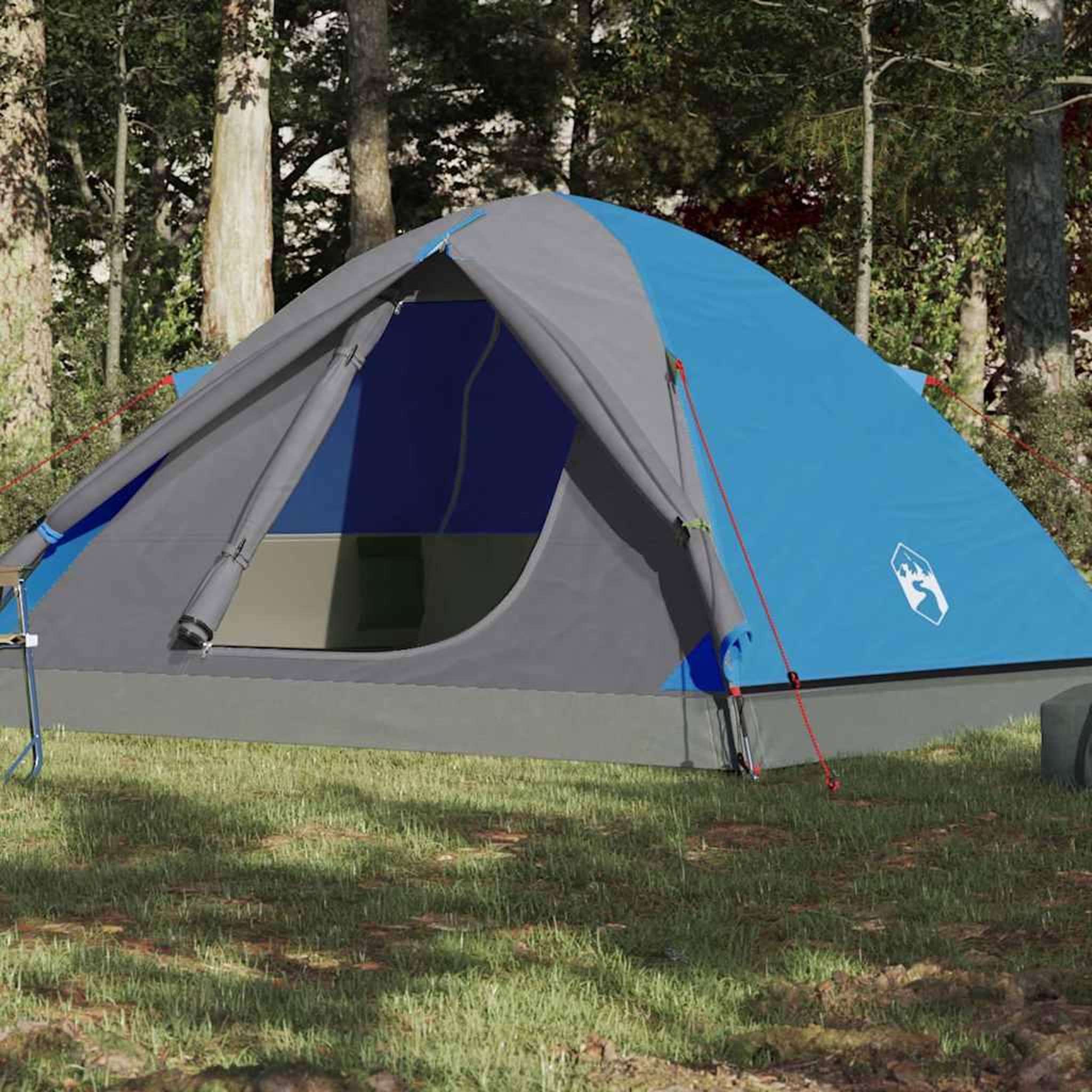 VIDAXL Tente de camping a dome 3 personnes bleu impermeable