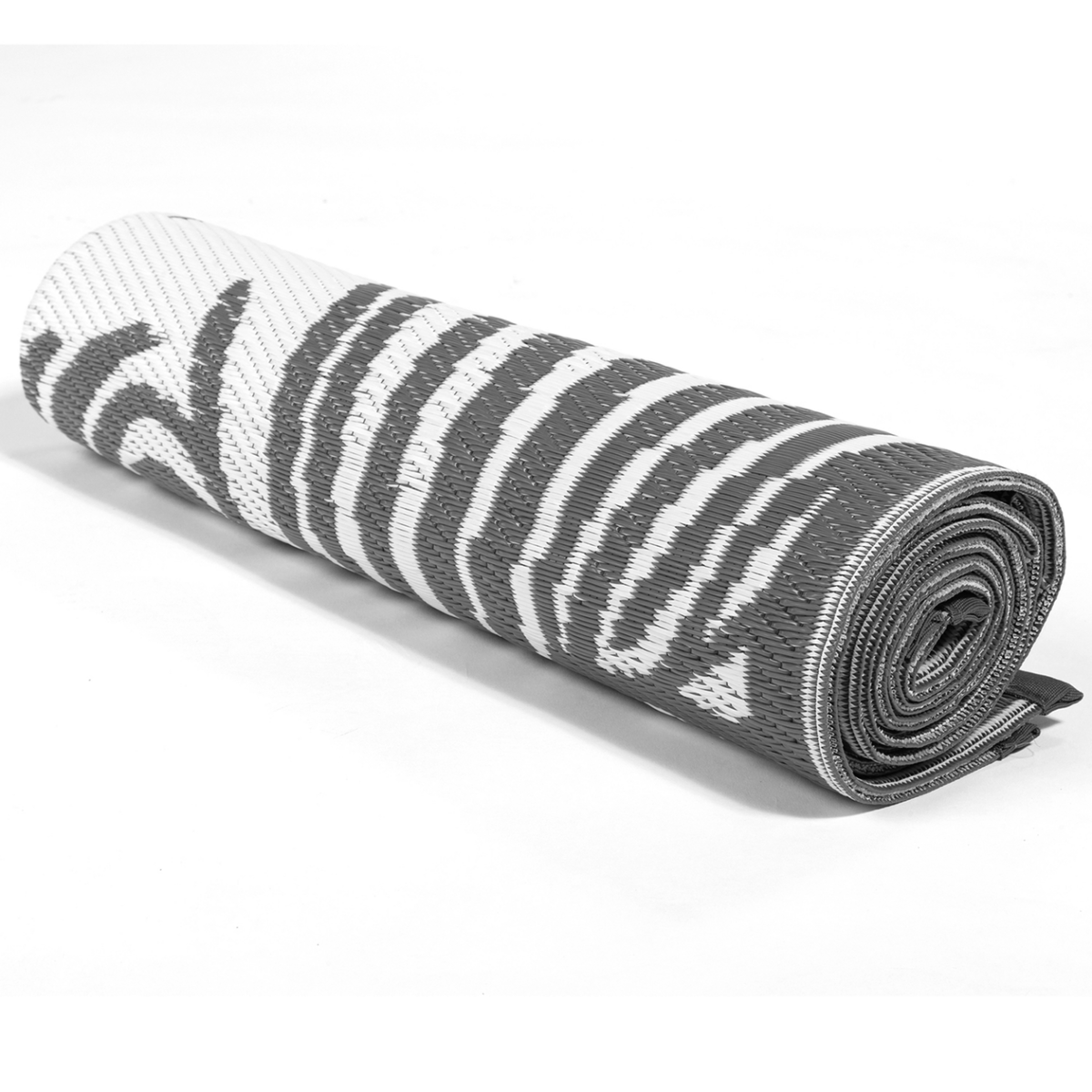 ID MARKET Tapis extérieur COCO tropical gris et blanc 180 x 280 CM