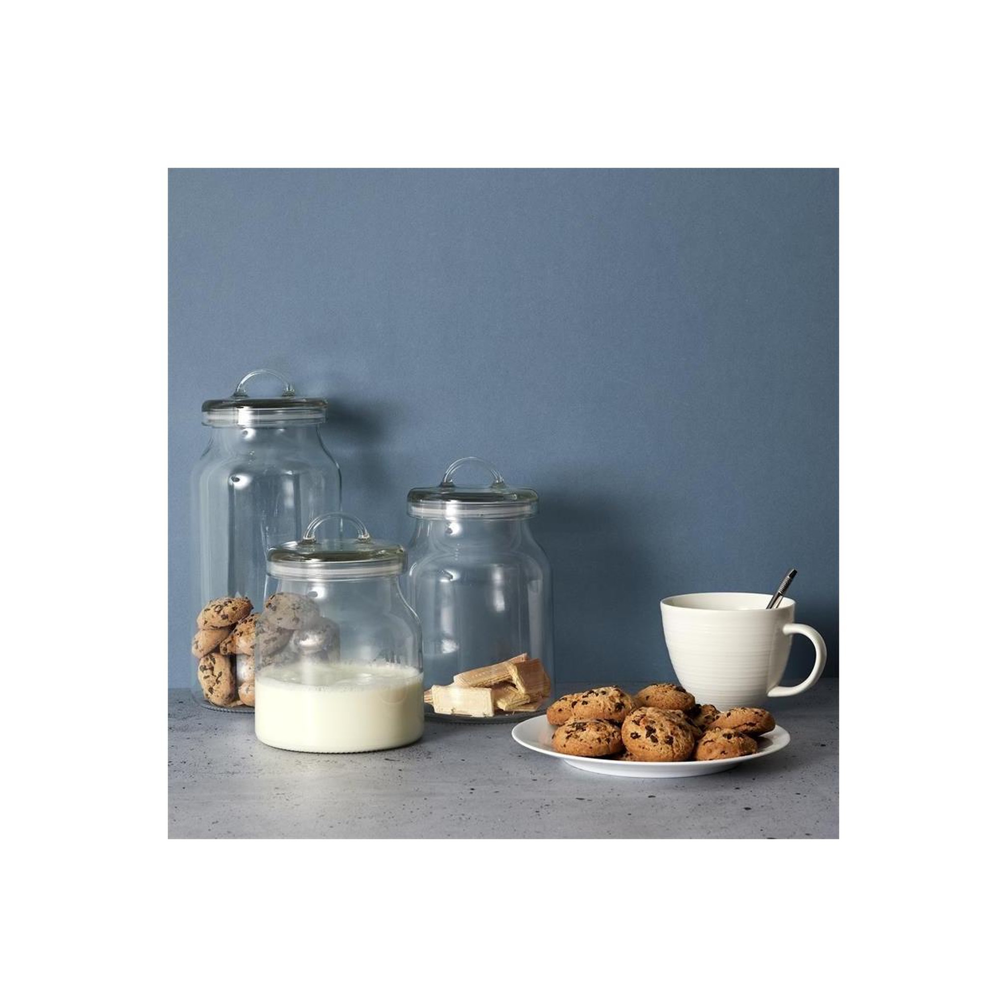 Voir la diapositive 3 : COOK CONCEPT Bocal rond en verre  couvercle  2,7l transparent