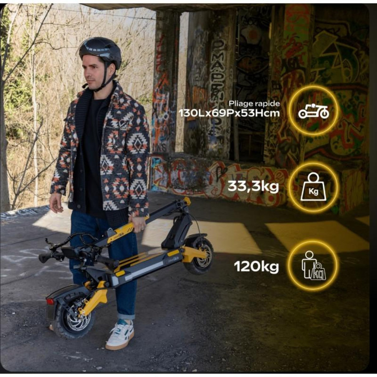 URBANGLIDE Trottinette électrique UrbanGlide 1000GT 2x2 – Modèle tout-terrain robuste, grande autonomie, idéale déplacements longue distance et chemins difficiles