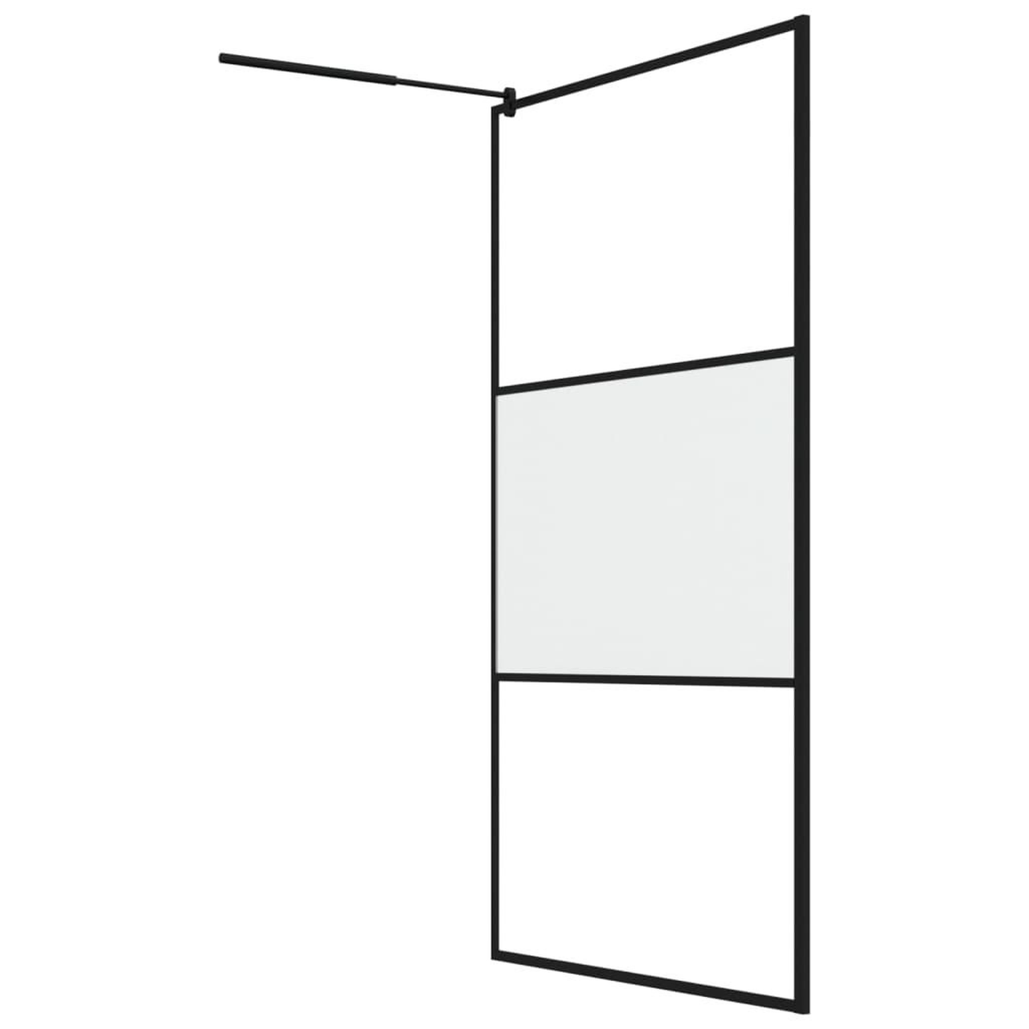 Voir la diapositive 5 : VIDAXL Paroi de douche 115x195 cm Verre ESG demi-depoli Noir