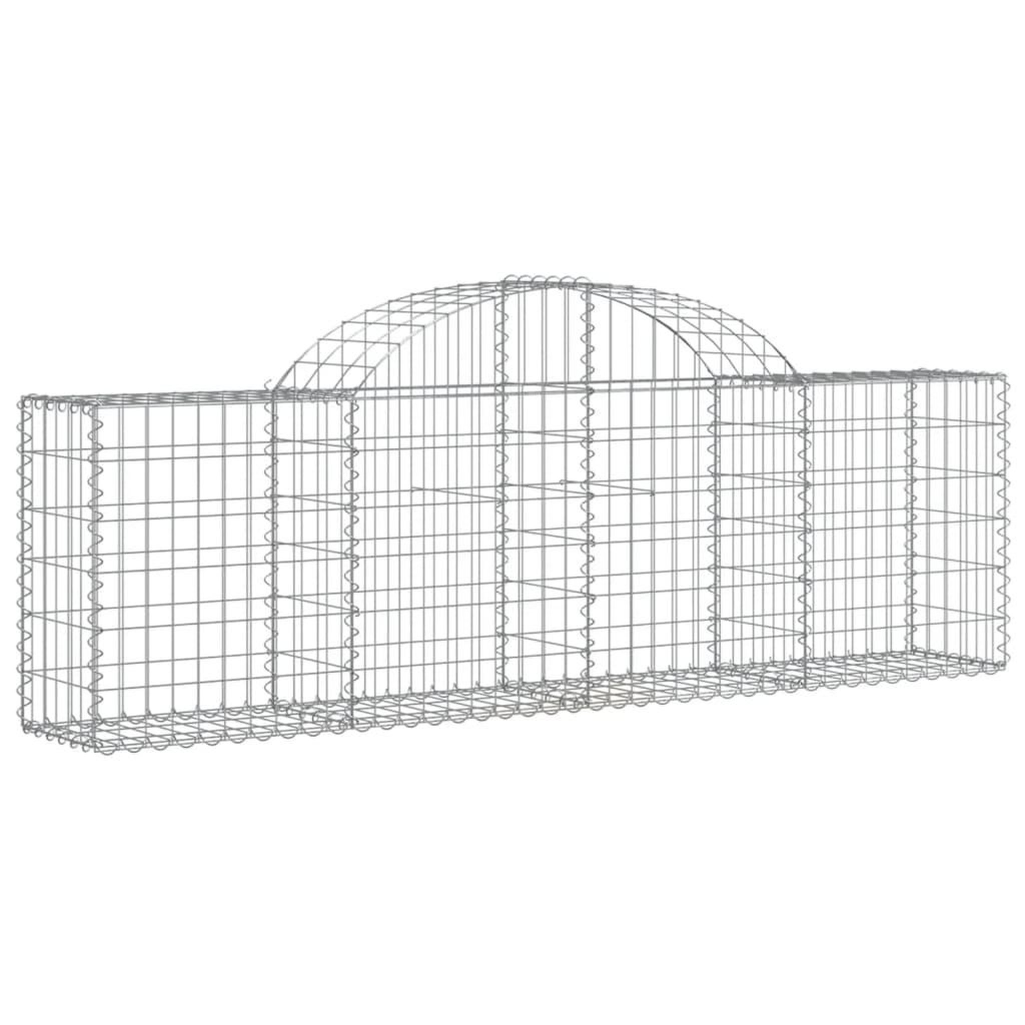 Voir la diapositive 3 : VIDAXL Paniers a gabions arques 14 pcs 200x30x60/80 cm Fer galvanise