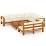 Voir la diapositive 2 : VIDAXL Salon de jardin 8 pieces avec coussins 100 x 60 cm Bois d'acacia