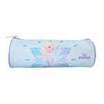Bagtrotter Bagtrotter - La Reine des Neiges - Frozen - Disney -Trousse Scolaire Ronde - Turquoise - 1 Compartiment Zippé - 22x7x7cm - Matière Polyester - Accessoire et Papeterie Scolaire