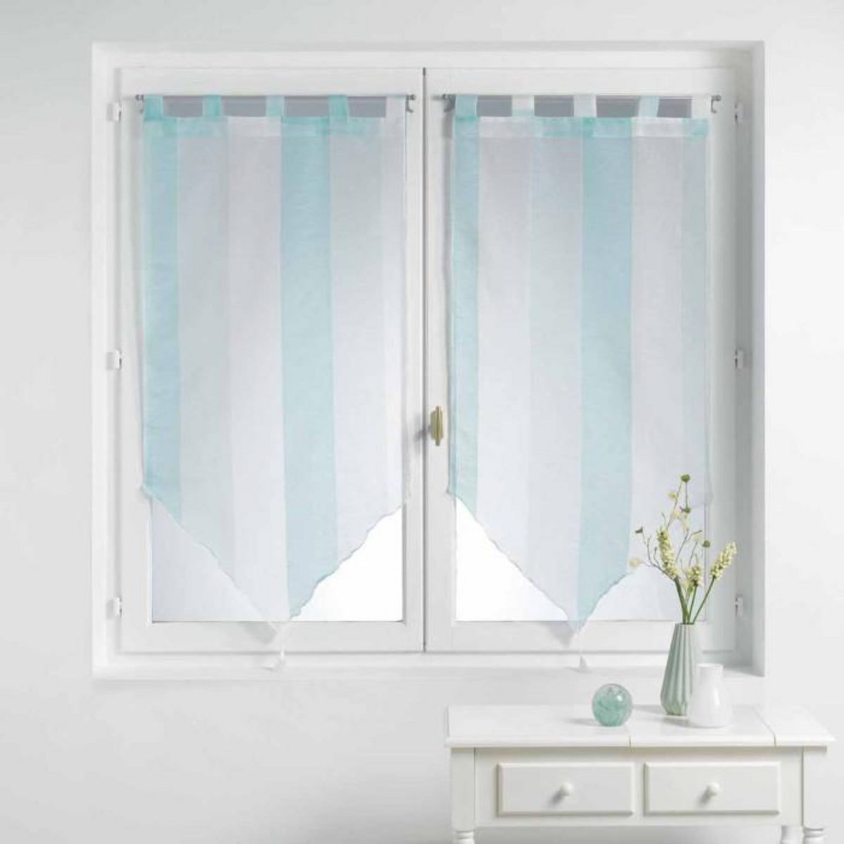 Paris Prix Paire de Voilages  Balina  60x90cm Menthe