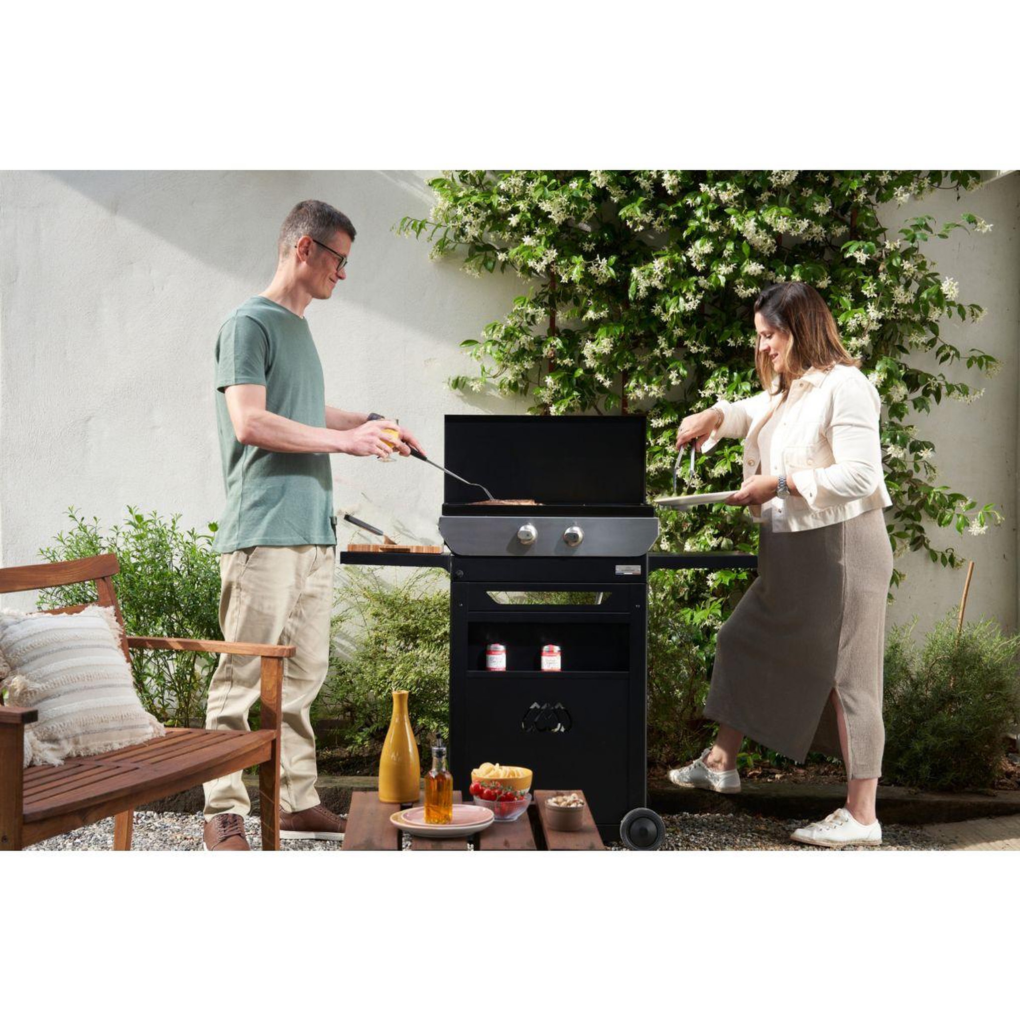 Voir la diapositive 3 : Le marquier Plancha gaz originale gaz 260 duo plog260dv2