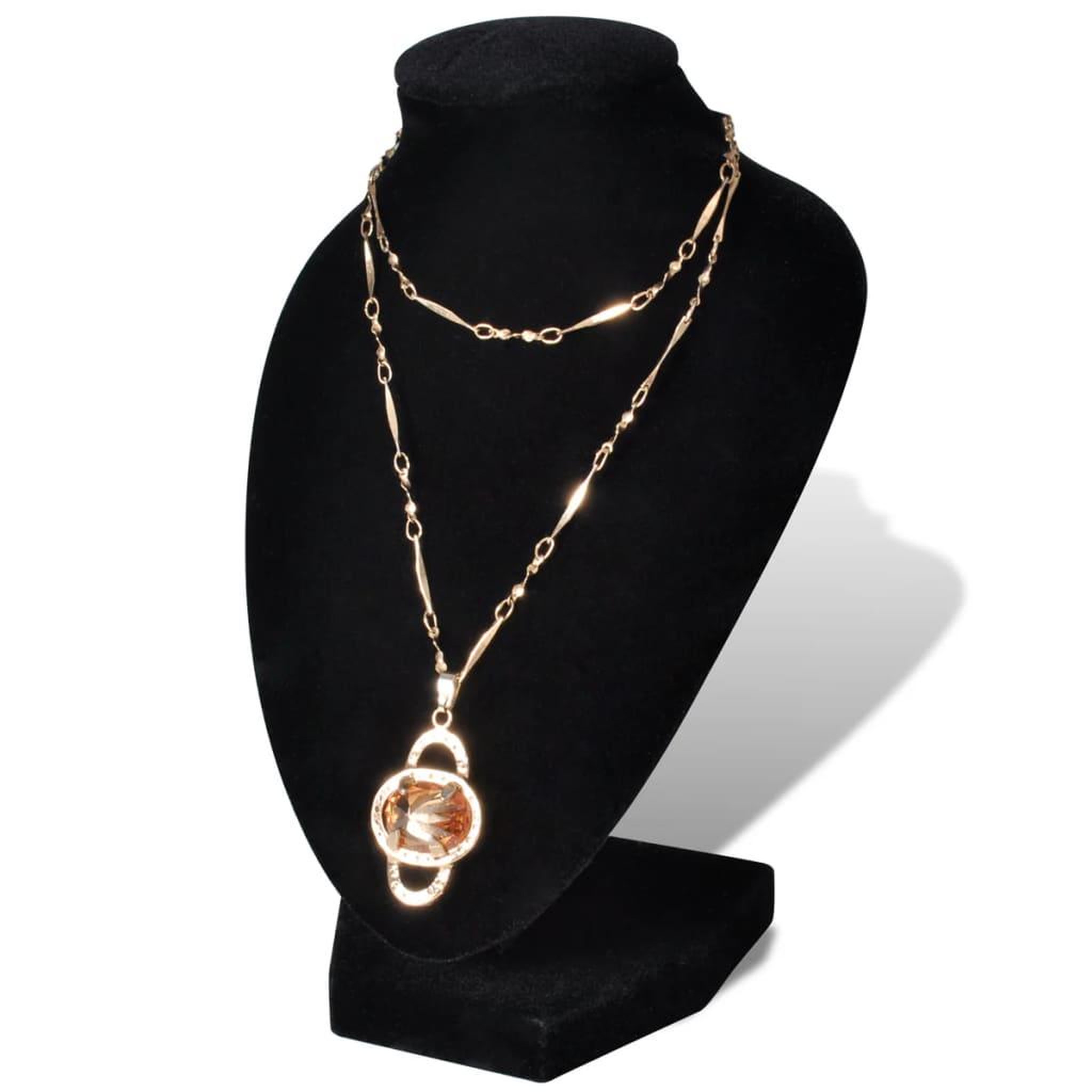 Voir la diapositive 4 : VIDAXL Presentoir buste d'exposition pour colliers en flanelle 4 pcs