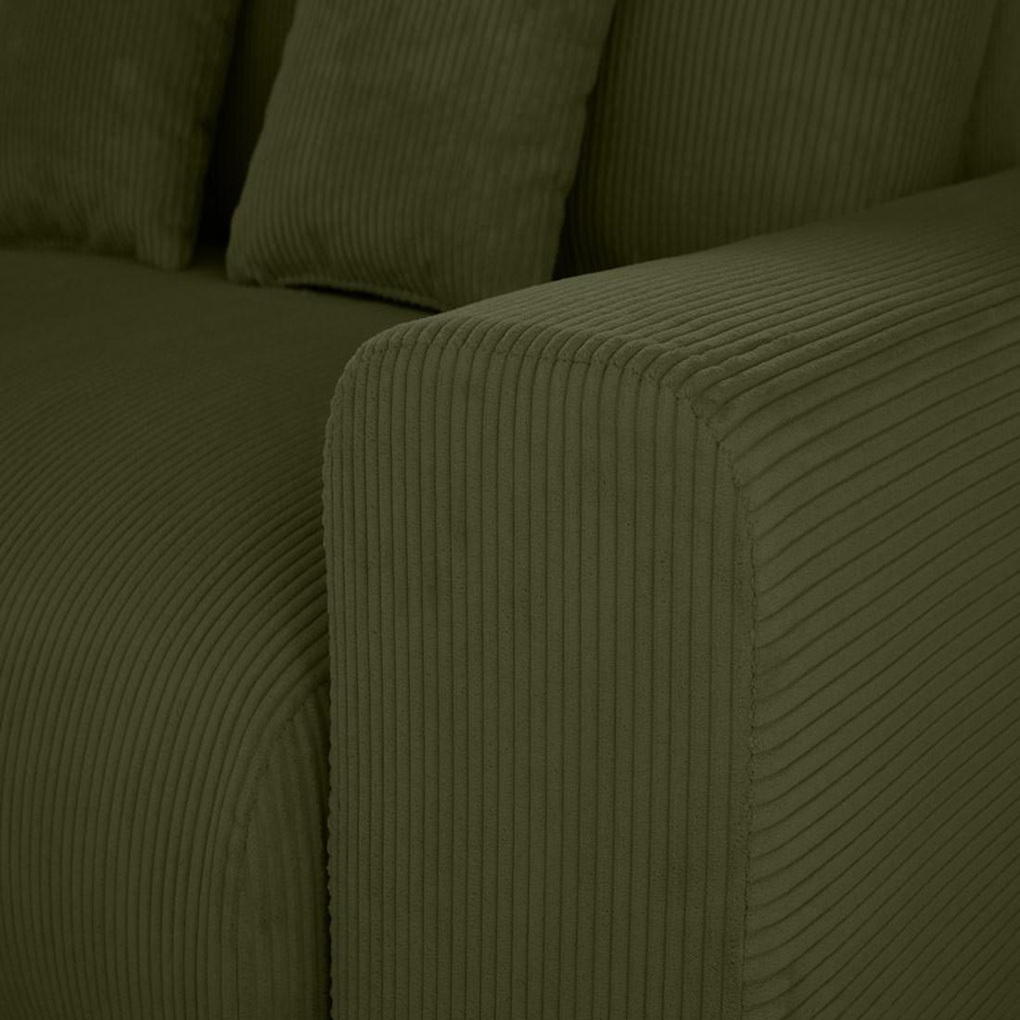 Voir la diapositive 5 : BEST MOBILIER Garance - module d'assise 2 places avec accoudoir droit - en velours côtelé