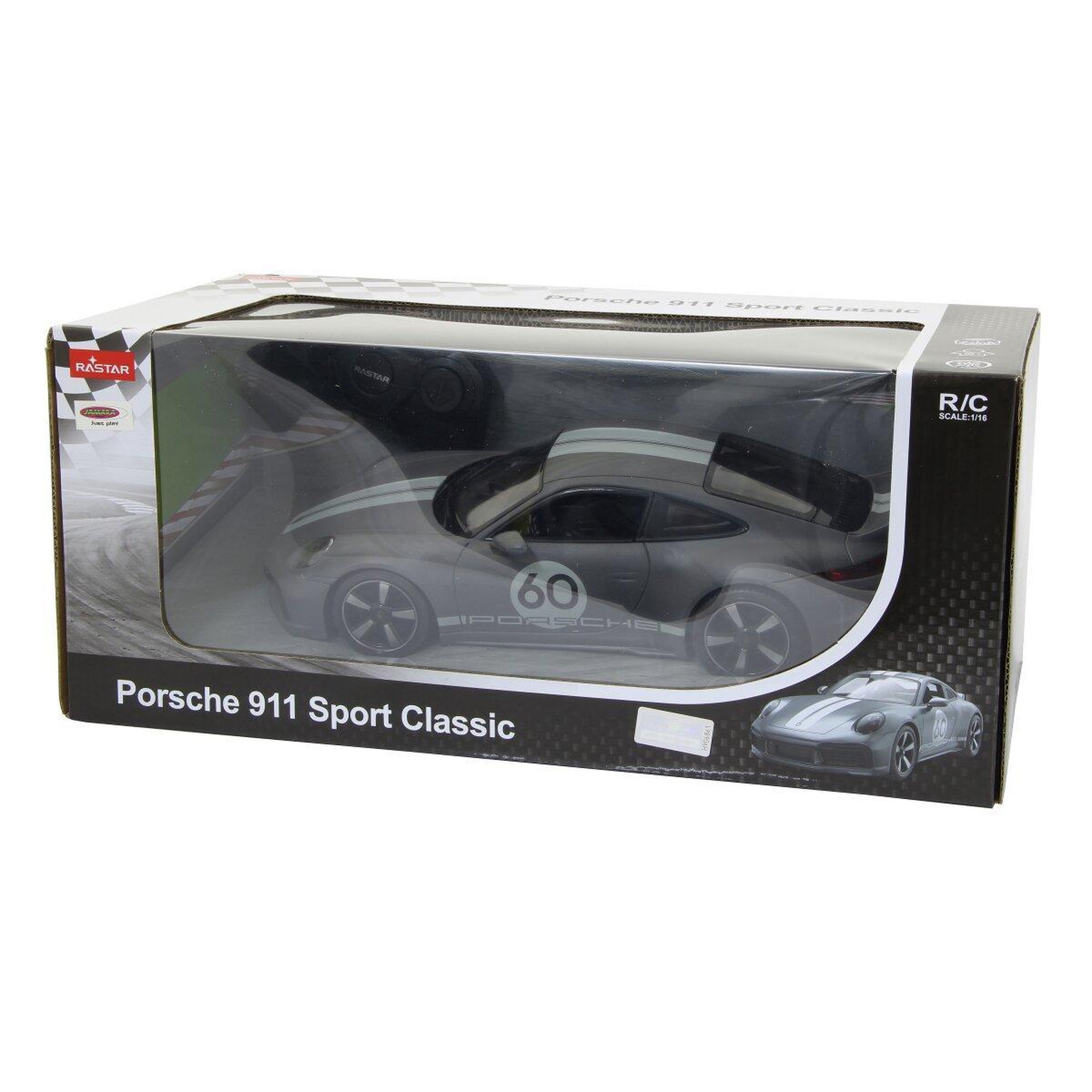 Voir la diapositive 3 : Jamara Porsche 911 Sport Classic 1:16 grise