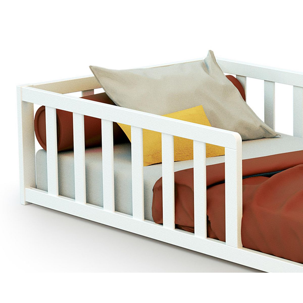 WEBABY Lit enfant au sol en bois 70 x 140 cm KAÏA