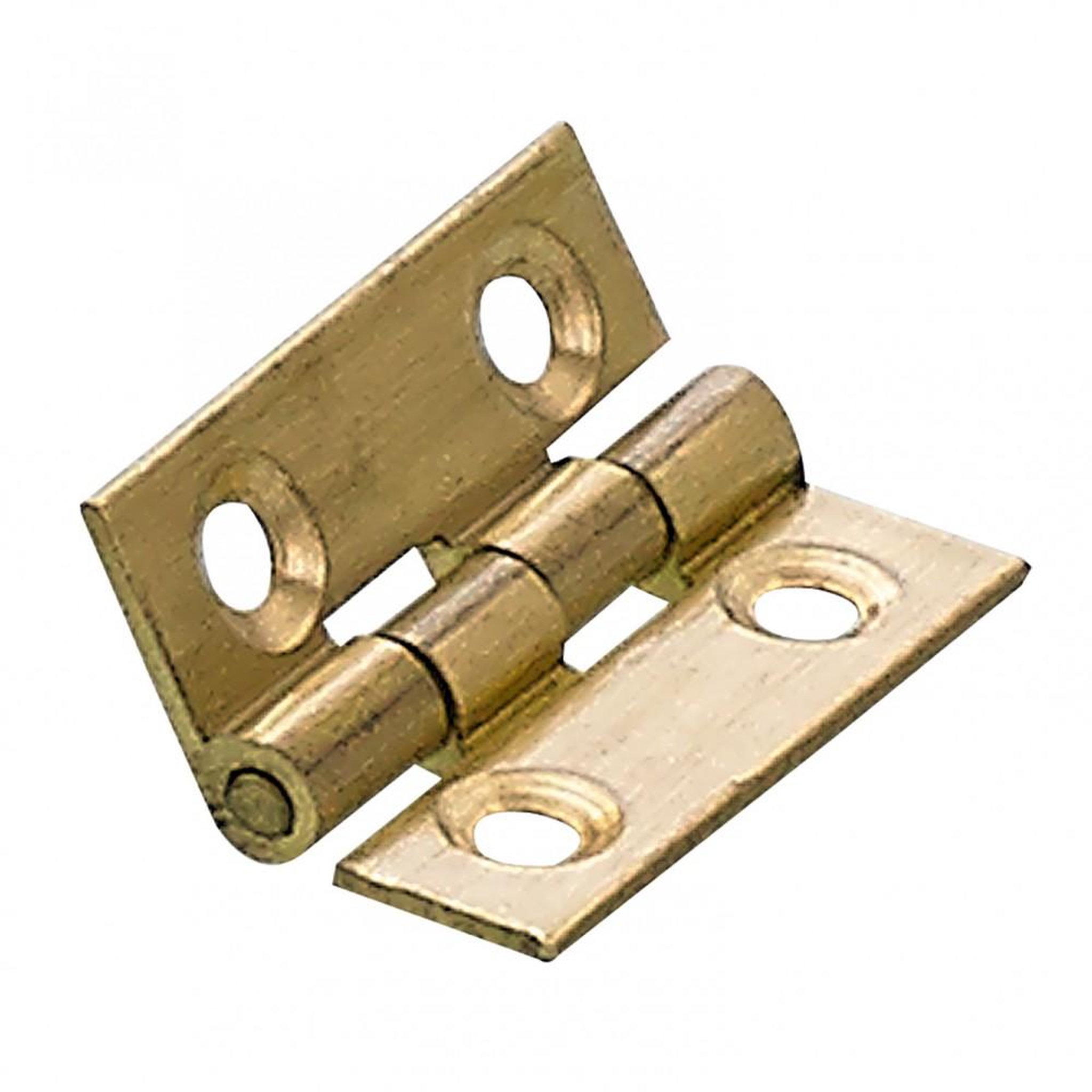 CENTRALE BRICO Lot de 2 charnières universelles laiton pour meuble, L.25 x l.19 mm