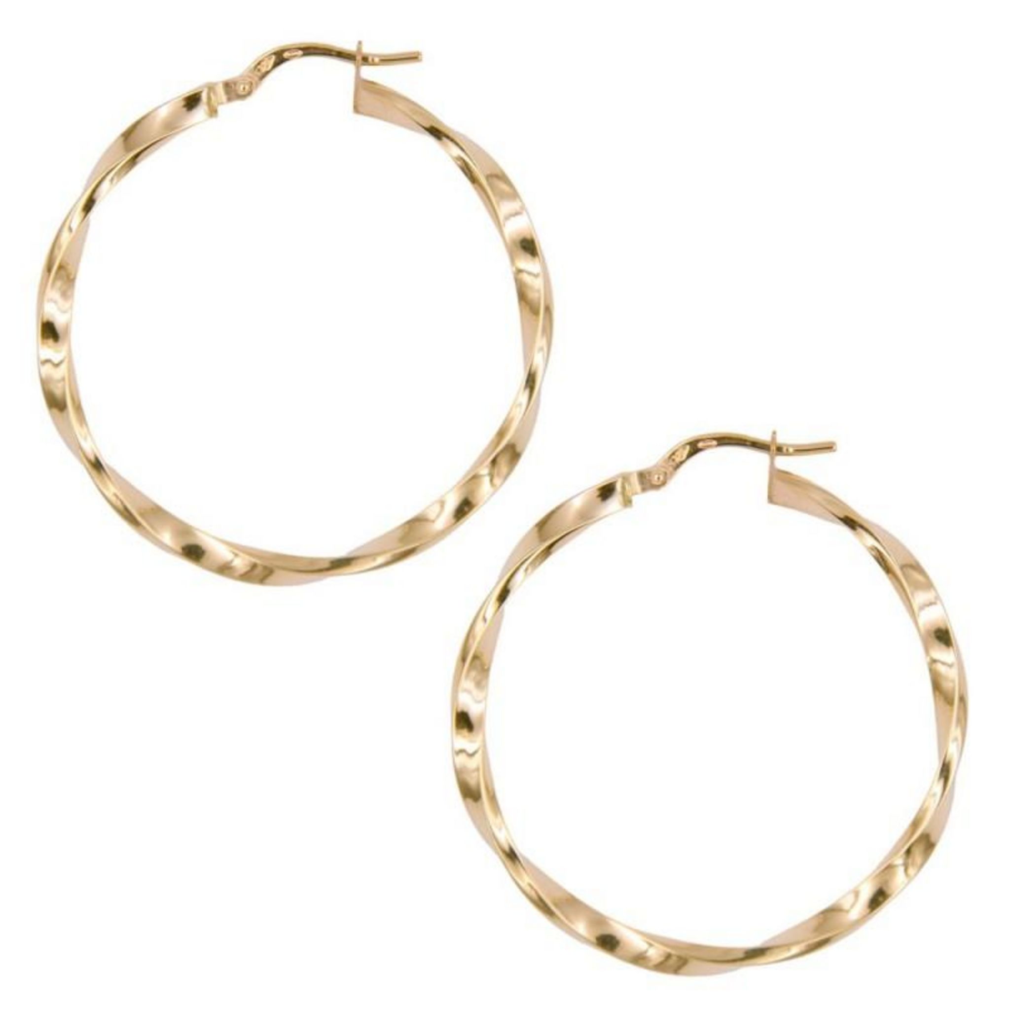 Créoles Torsadées Plaqué Or 40mm