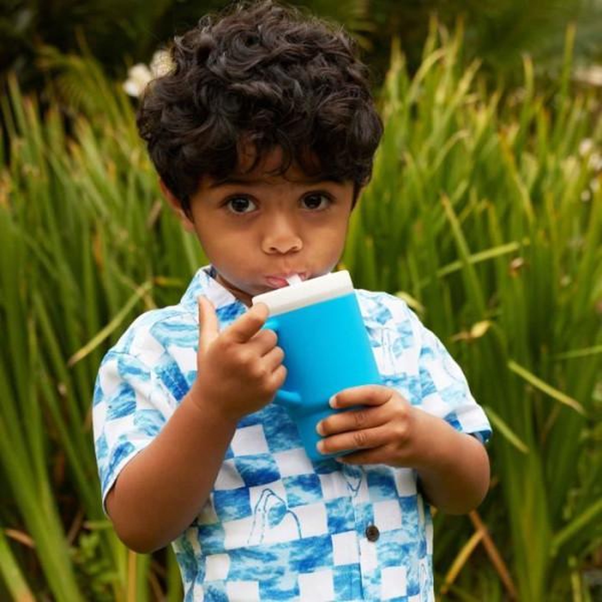 Voir la diapositive 4 : INFANTINO Ma premiere tasse - infantino - silicone - bleu océan