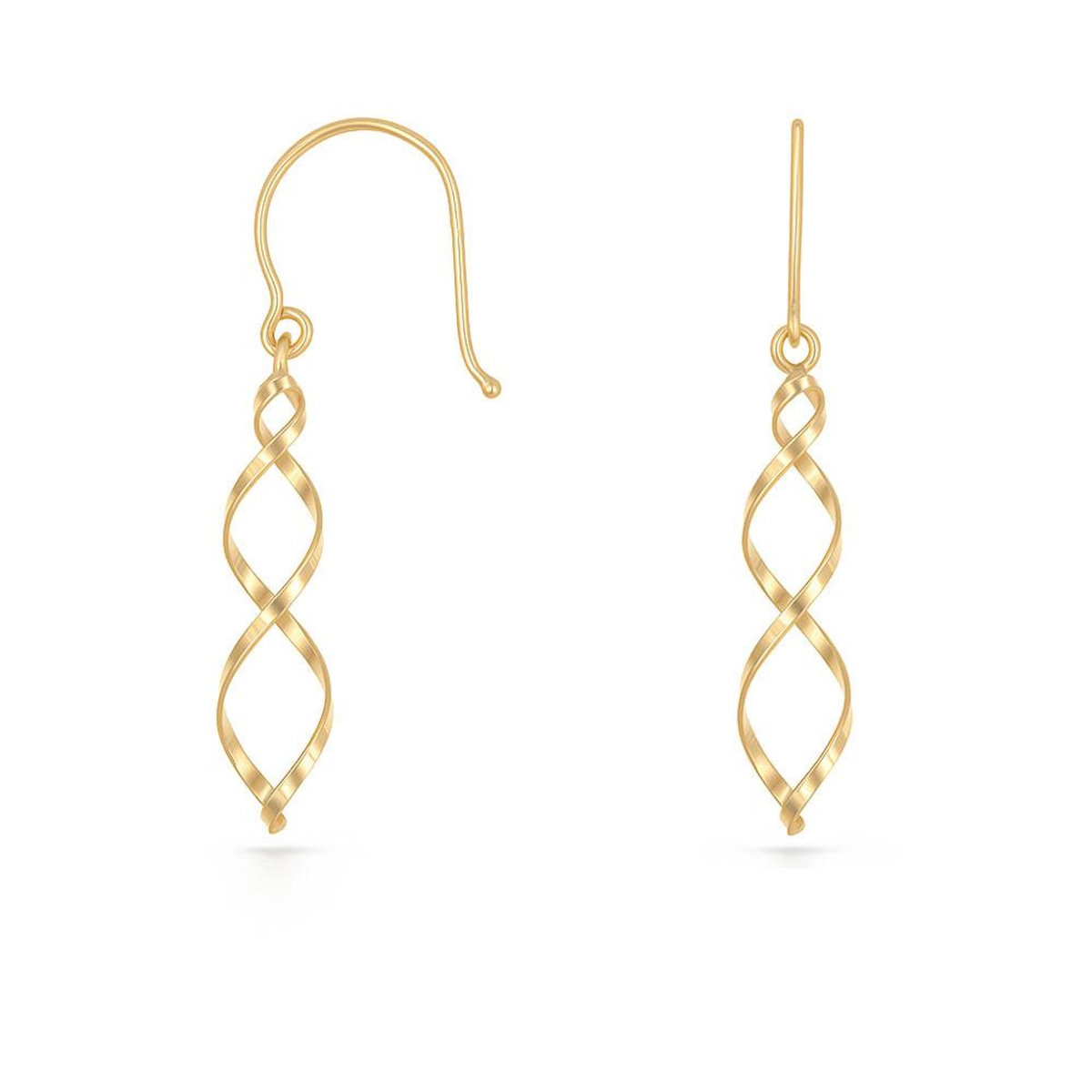 L'ATELIER D'AZUR Boucles d'Oreilles Pendantes et Torsadées Or Jaune - Femme