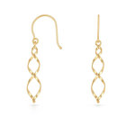 L'ATELIER D'AZUR Boucles d'Oreilles Pendantes et Torsadées Or Jaune - Femme