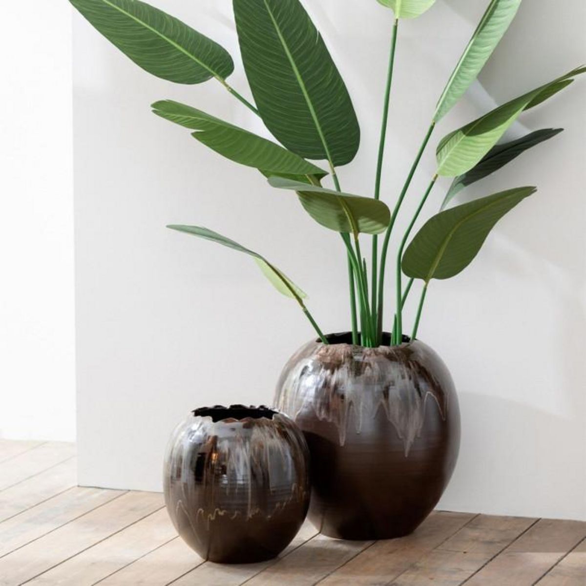 Paris Prix Cache-Pot en Céramique  Jaisalmer  40cm Marron