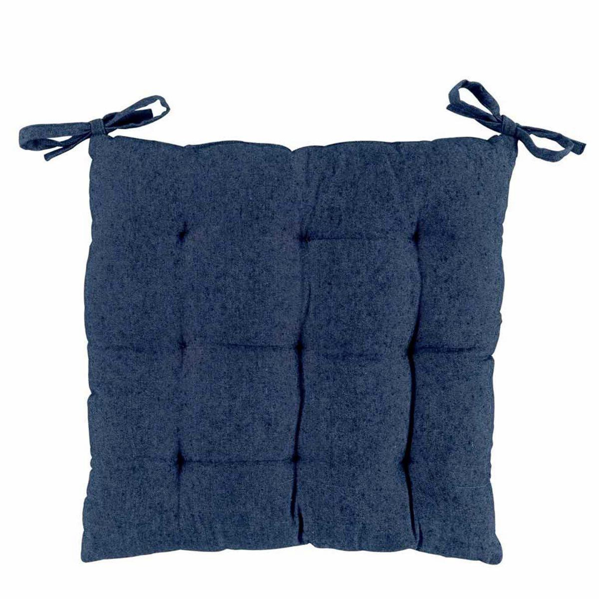 Douceur d'Intérieur Galette de Chaise  Texas  40x40cm Bleu