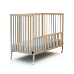 WEBABY Lit bébé cododo en bois avec roulettes 60 x 120 cm LIO. Coloris disponibles : Beige
