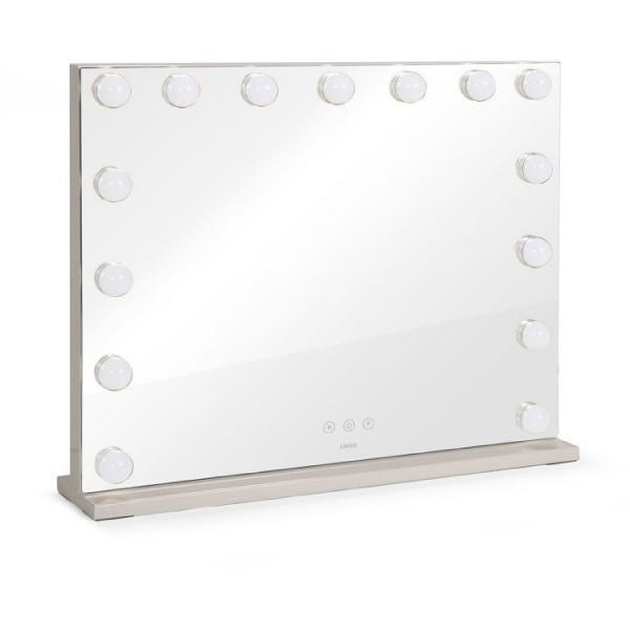 LIVOO Miroir  de maquillage Hollywood - LIVOO - DOS225G - 15 LED - Grand format - Intensité réglable